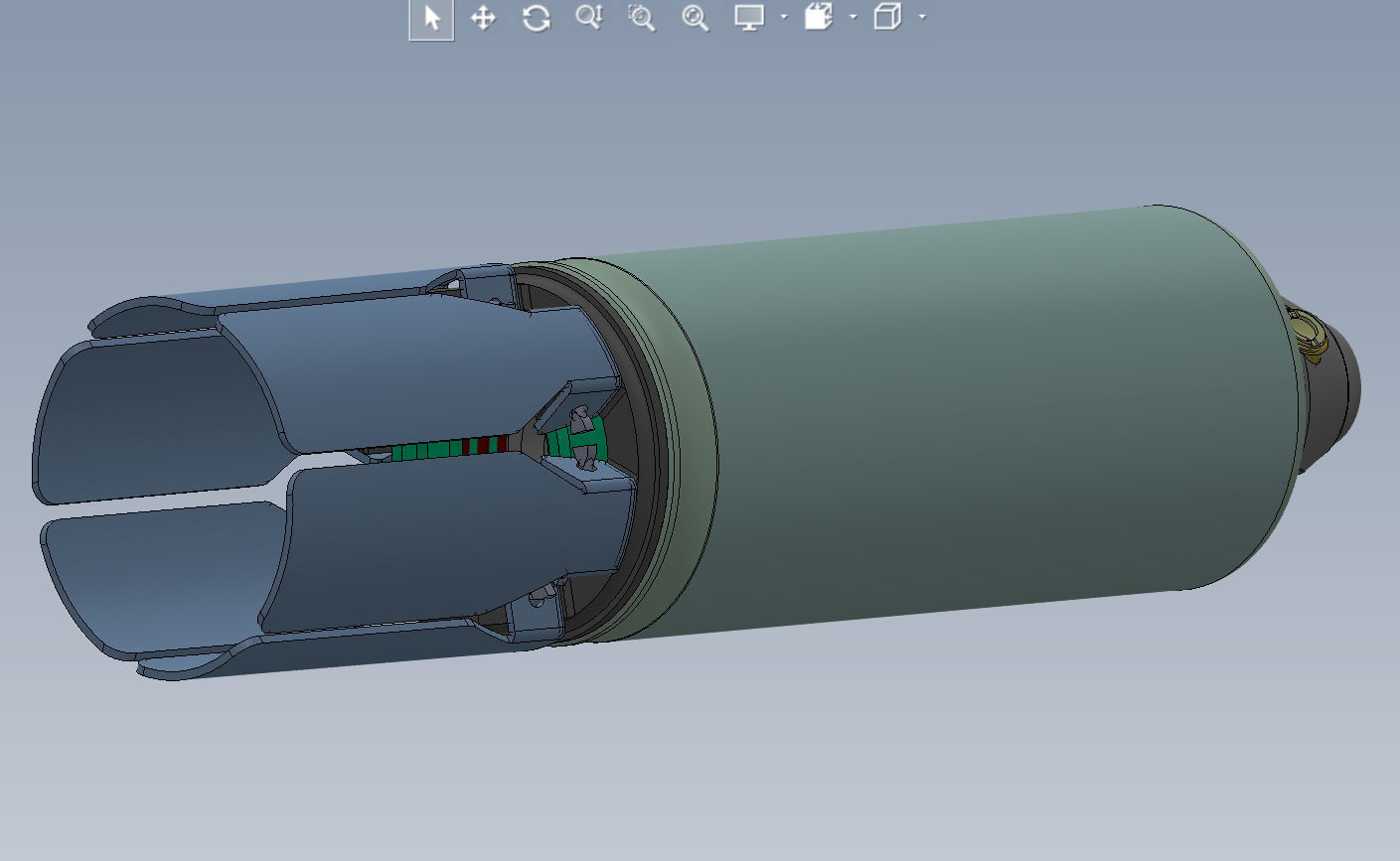 9N235 Anti Personnel submunition off artillery cluster  rockets  3D model_4