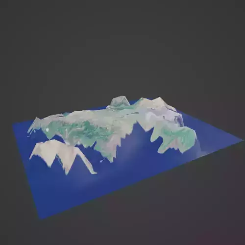 azerbaijan map 3D print model