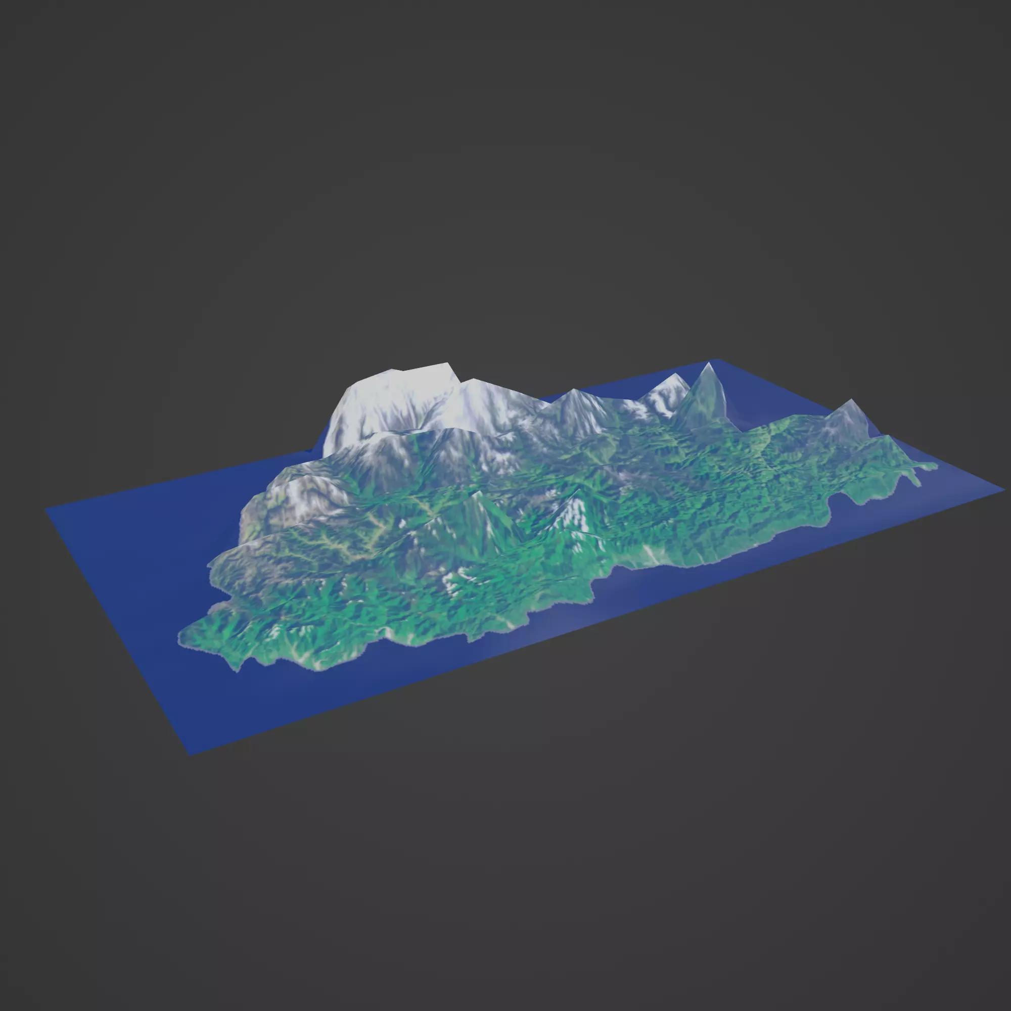 bhutan map 3D print model_0