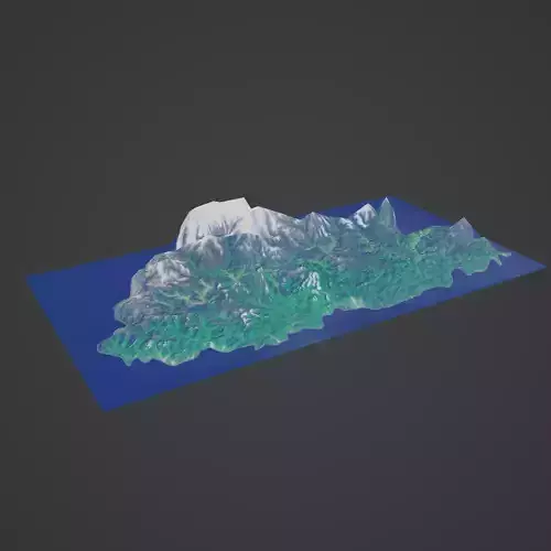 bhutan map 3D print model