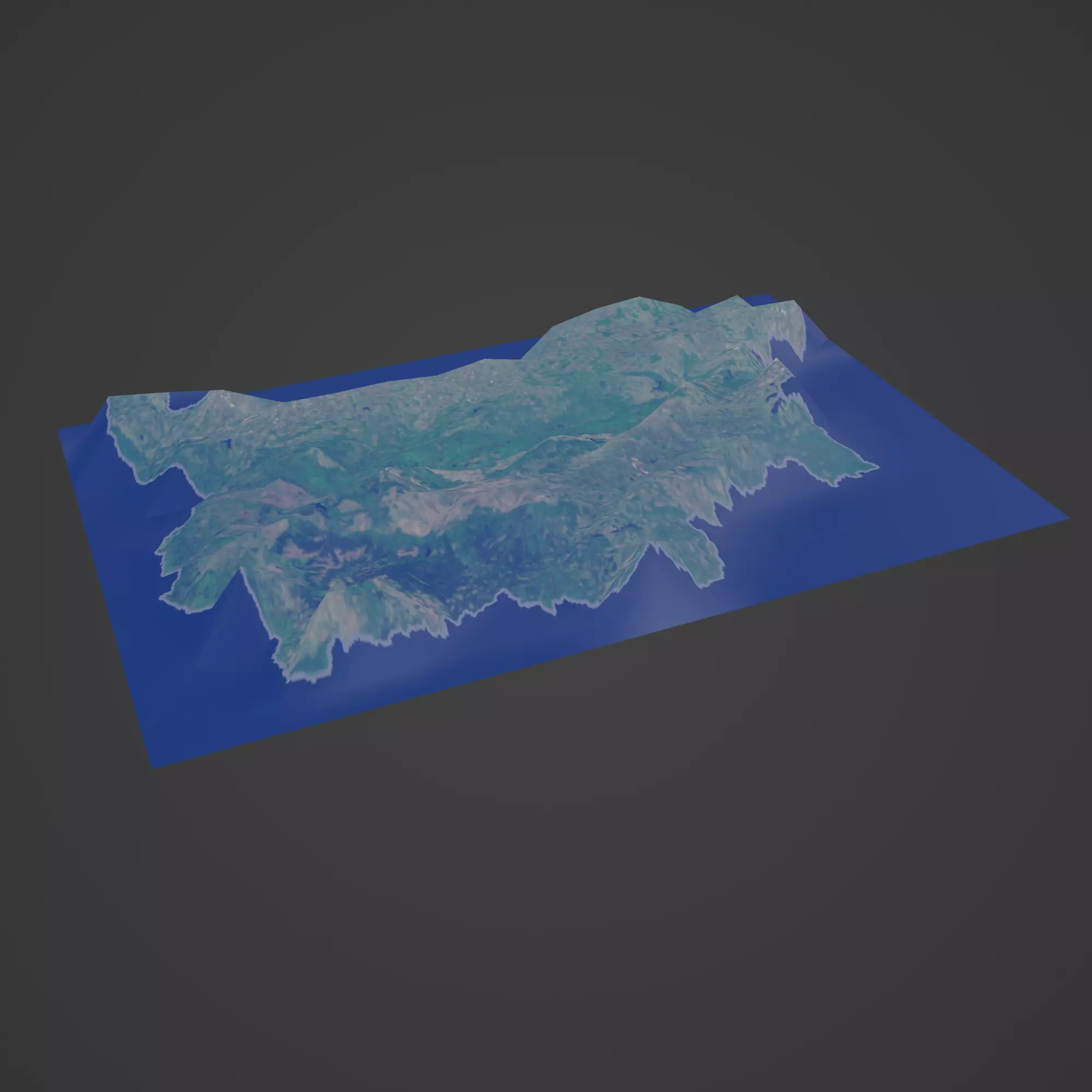 bulgaria map 3D print model