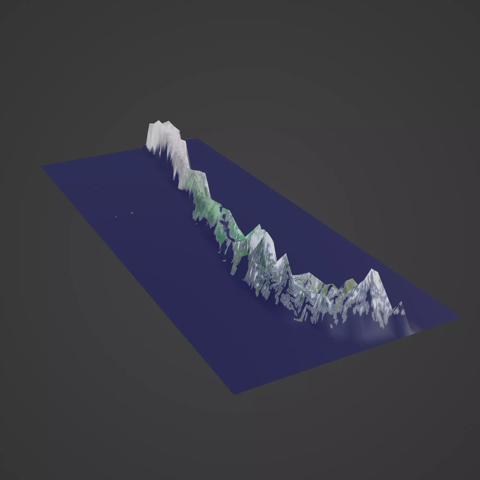chile map 3D print model_0