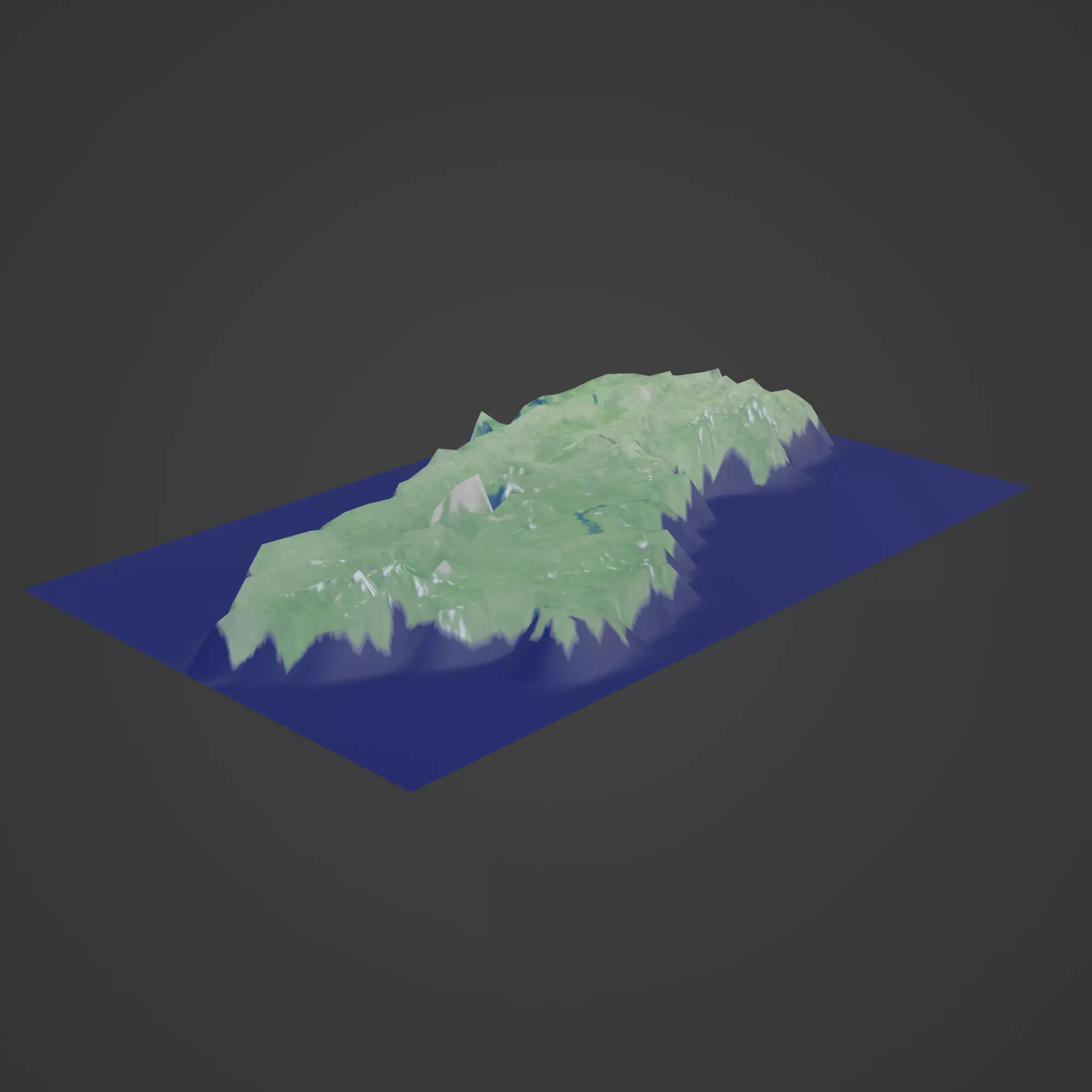 El-Salvador map 3D print model