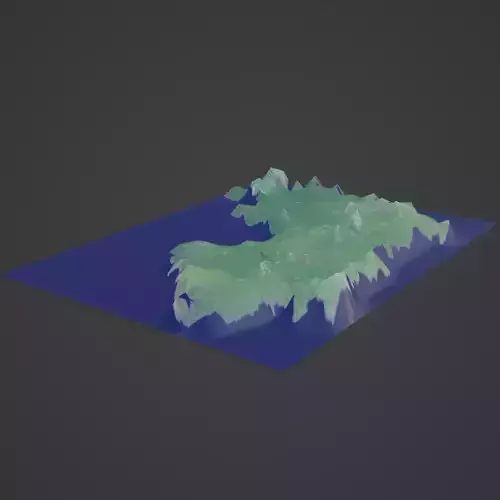 Guinea Map 3D print model