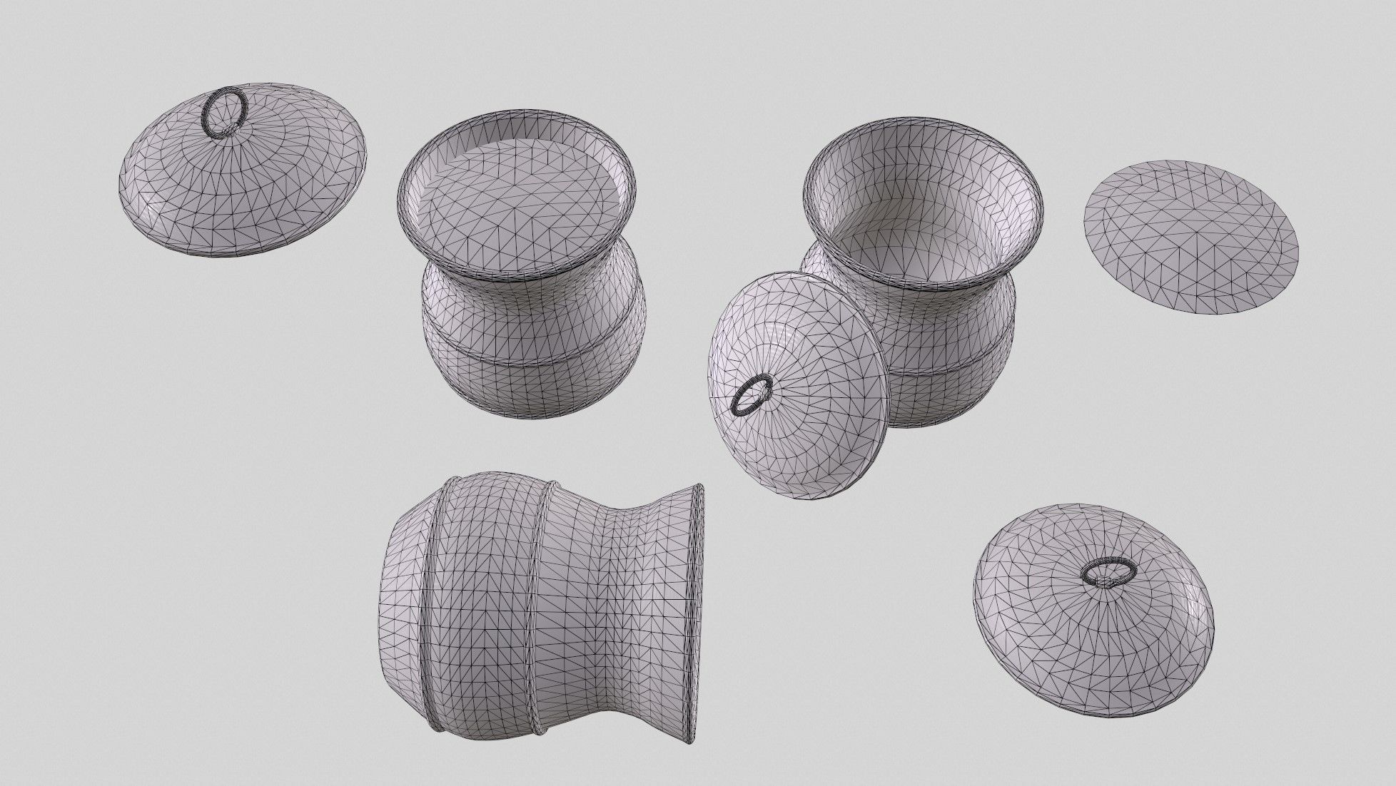 Basket 15 Low-poly 3D model_8