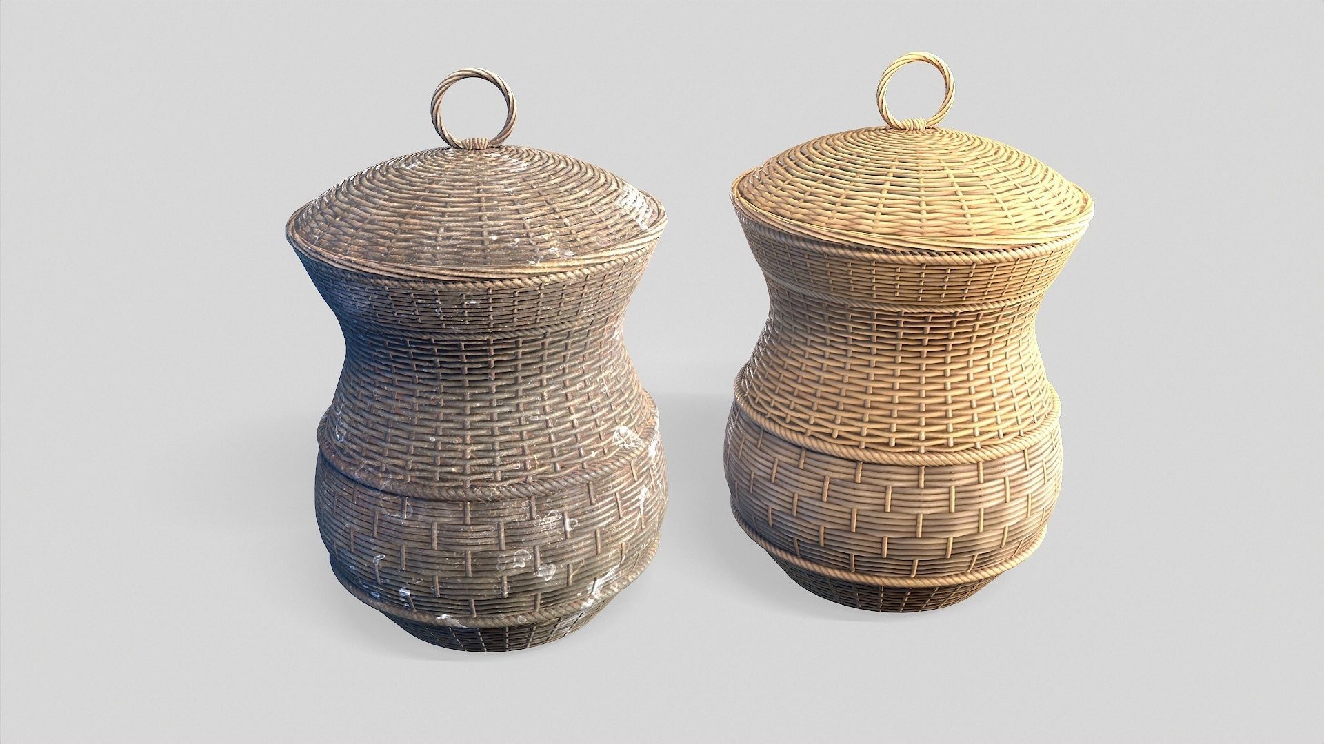 Basket 15 Low-poly 3D model_1