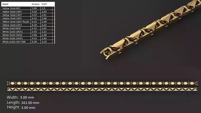 Turkish chain 19 3D print model