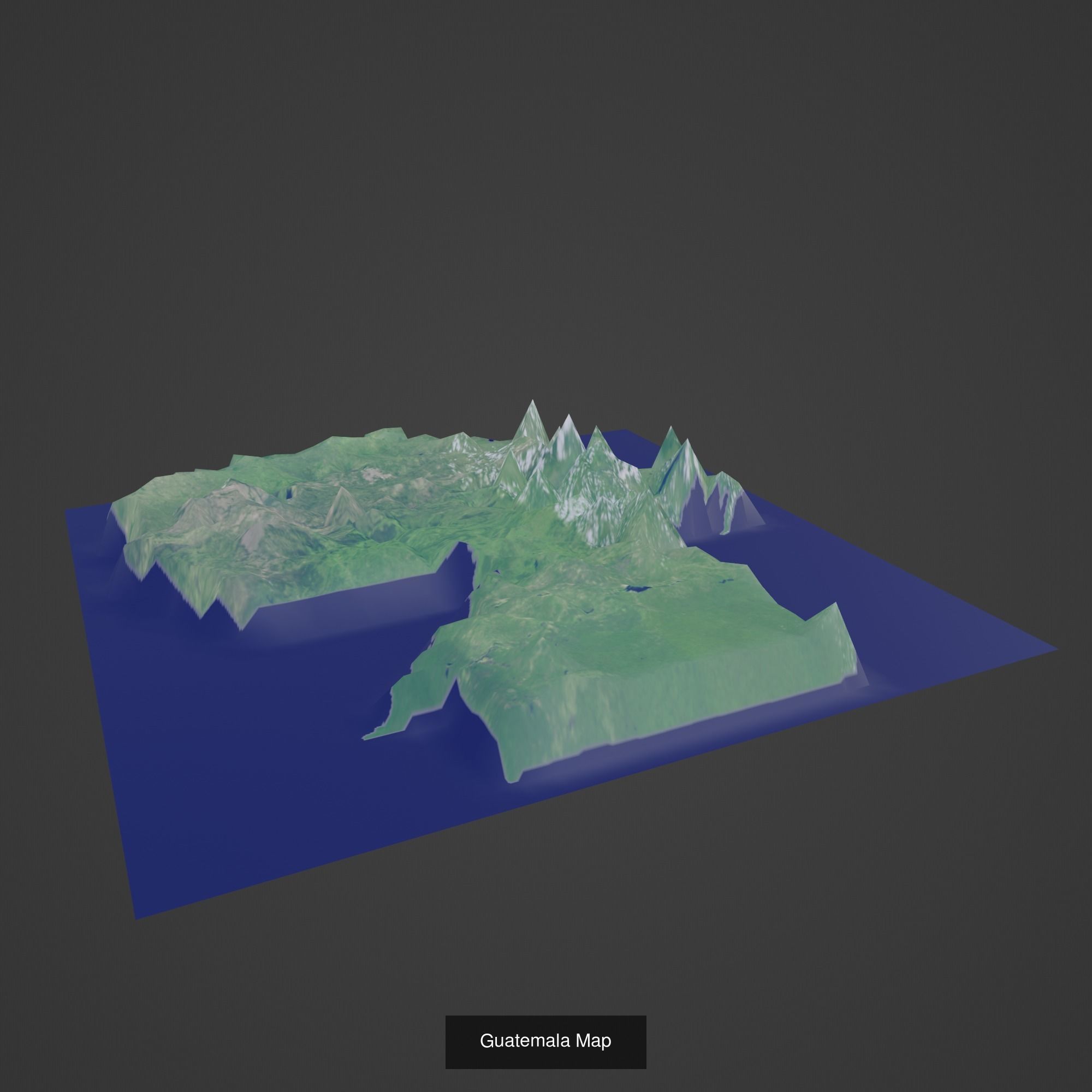 All Countries Map Topography Printing Models 3D Model Collection_77
