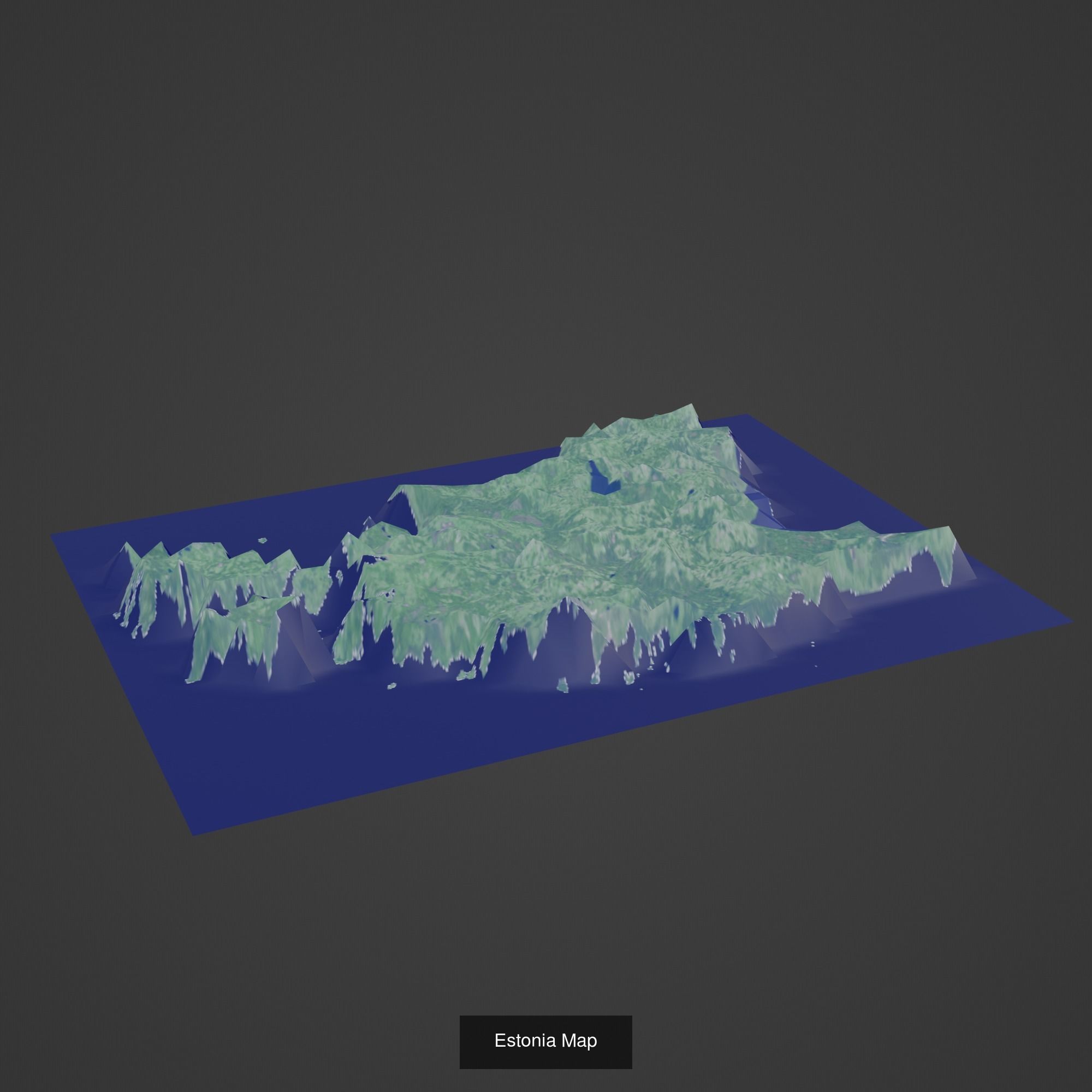 All Countries Map Topography Printing Models 3D Model Collection_65