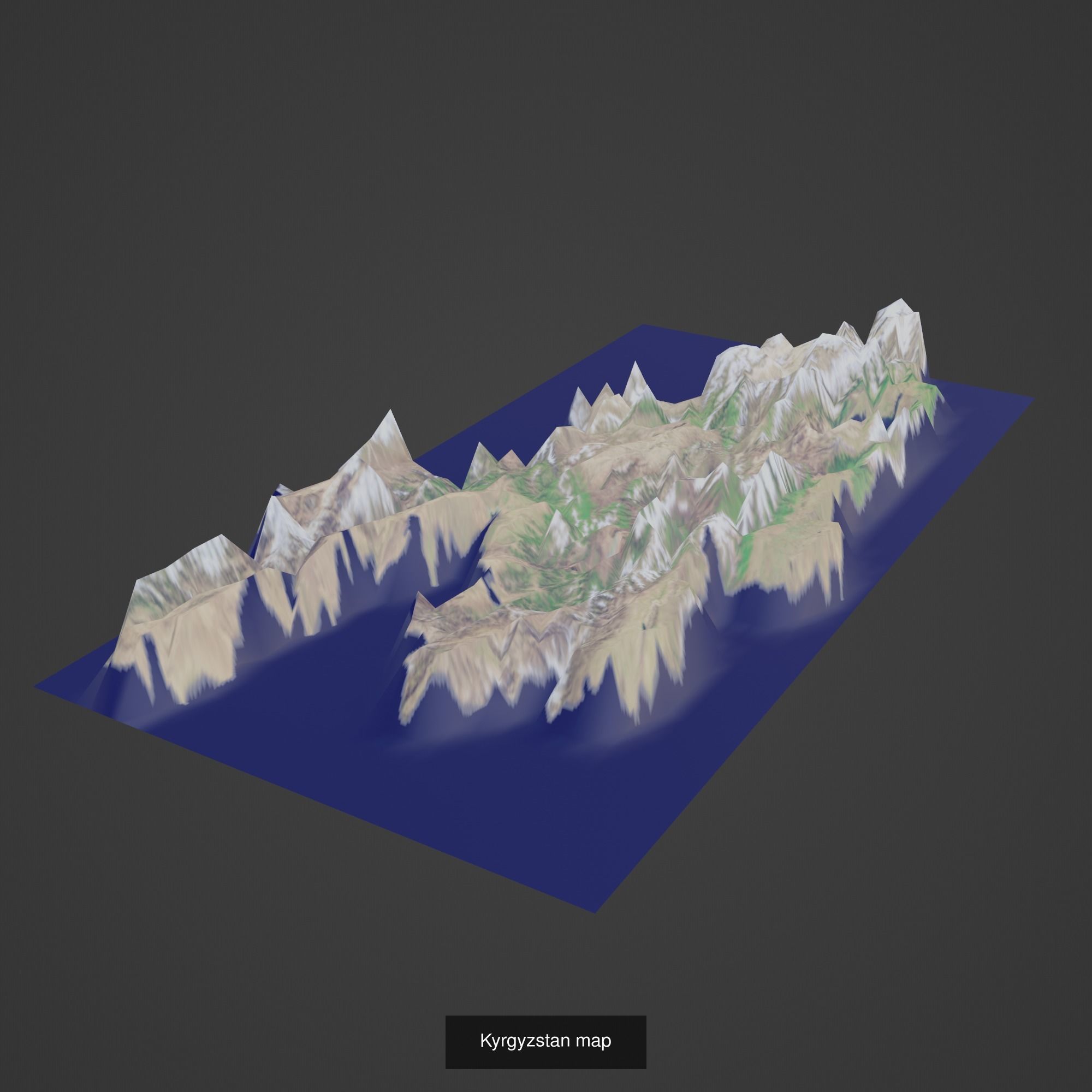 All Countries Map Topography Printing Models 3D Model Collection_100