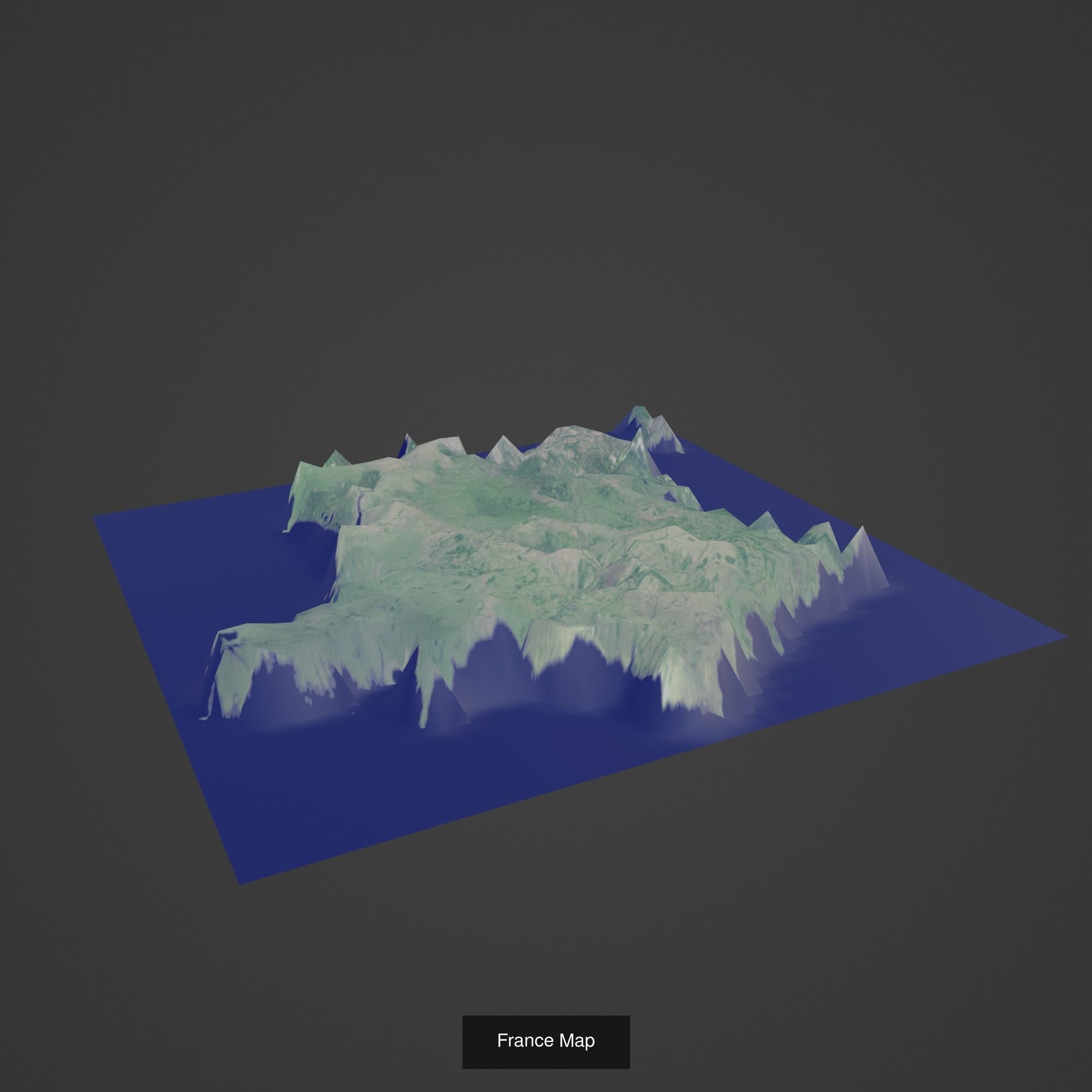 All Countries Map Topography Printing Models 3D Model Collection_70