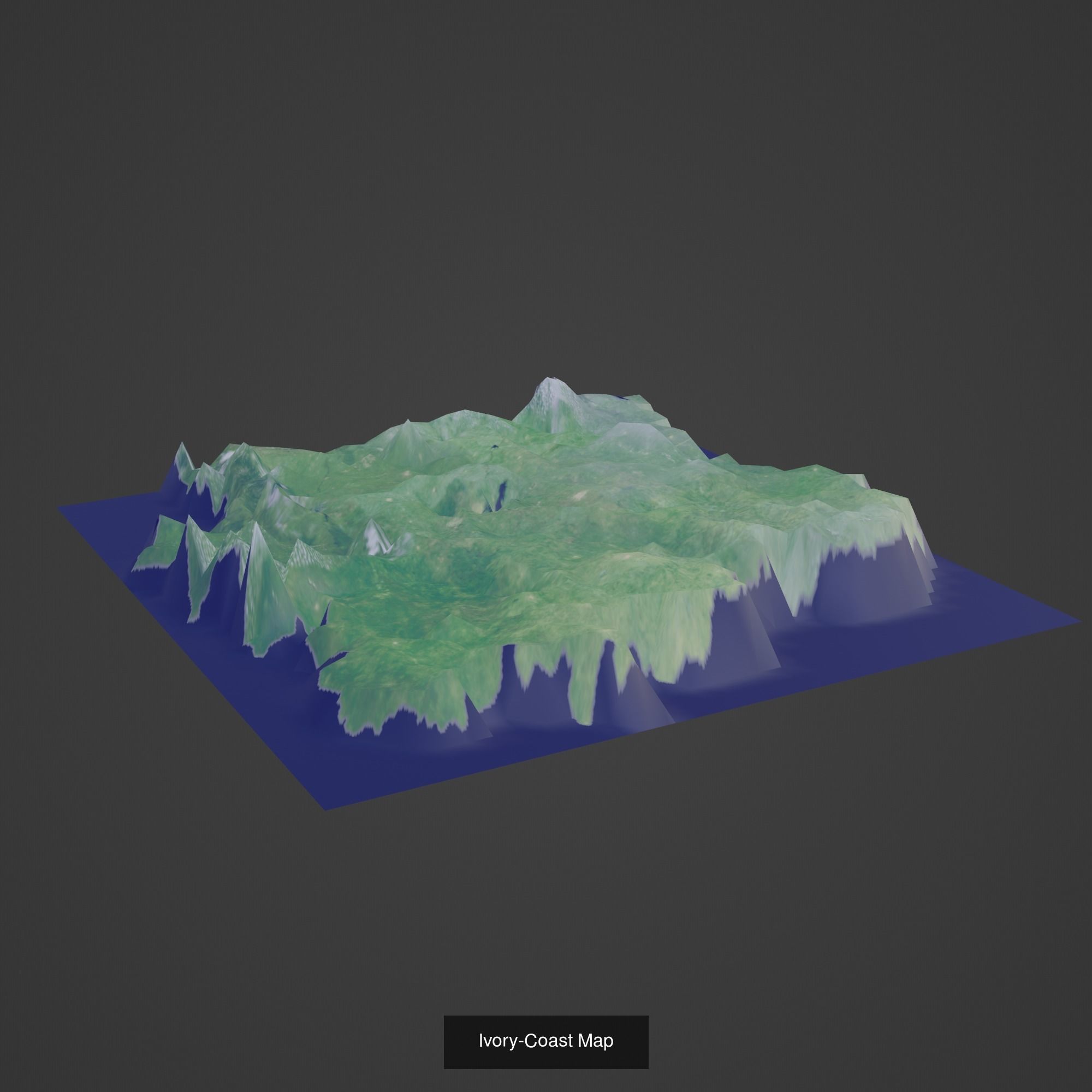 All Countries Map Topography Printing Models 3D Model Collection_92