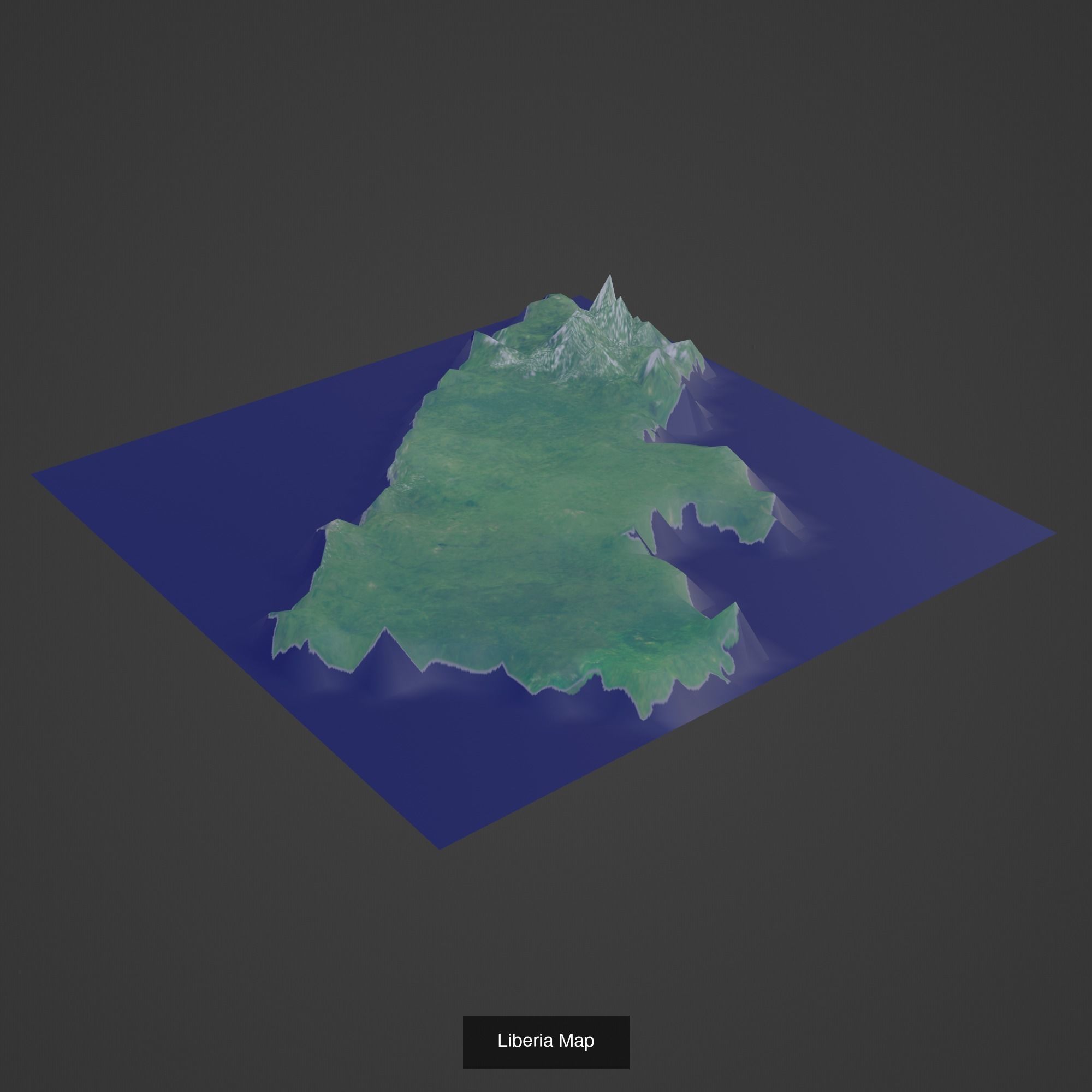 All Countries Map Topography Printing Models 3D Model Collection_105