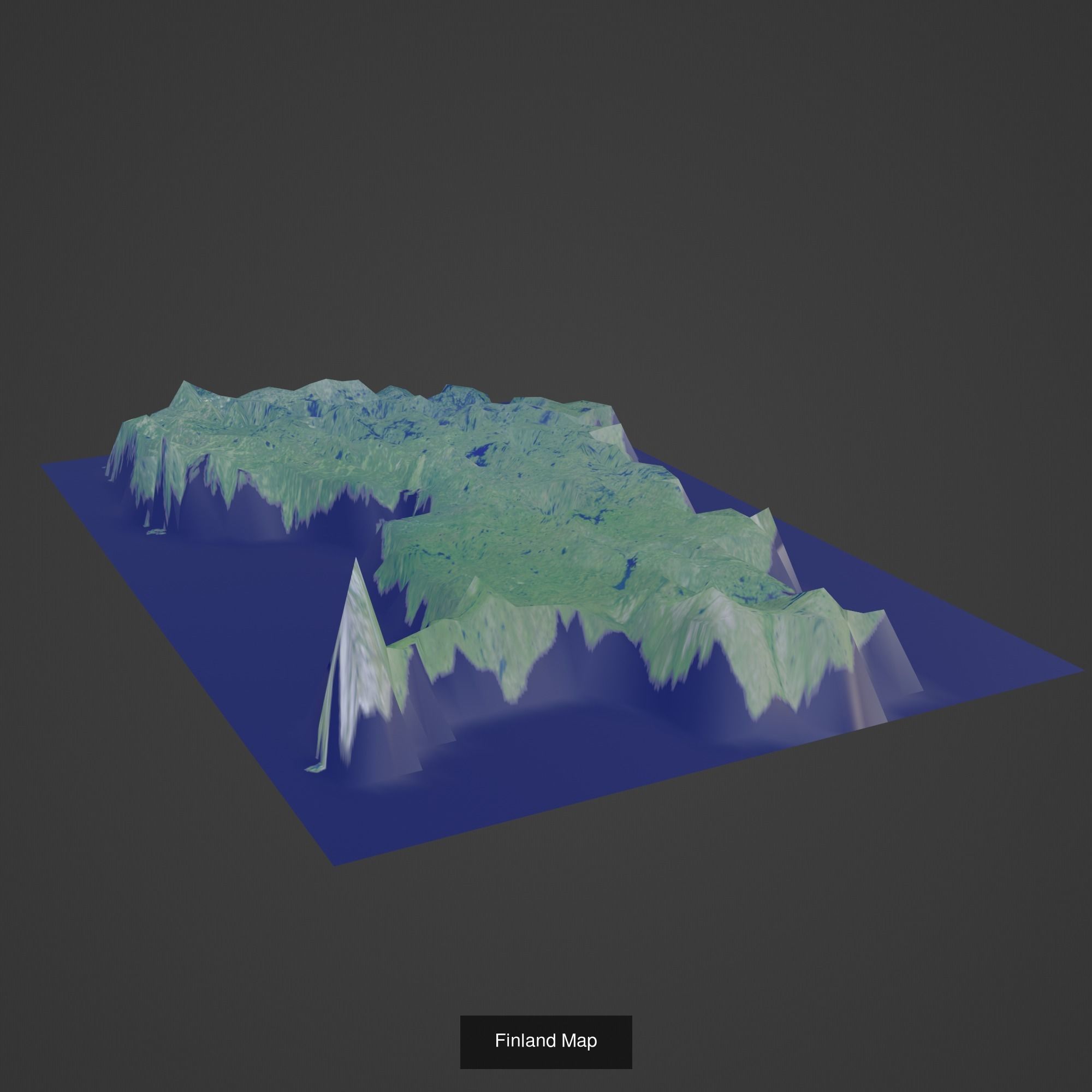 All Countries Map Topography Printing Models 3D Model Collection_69