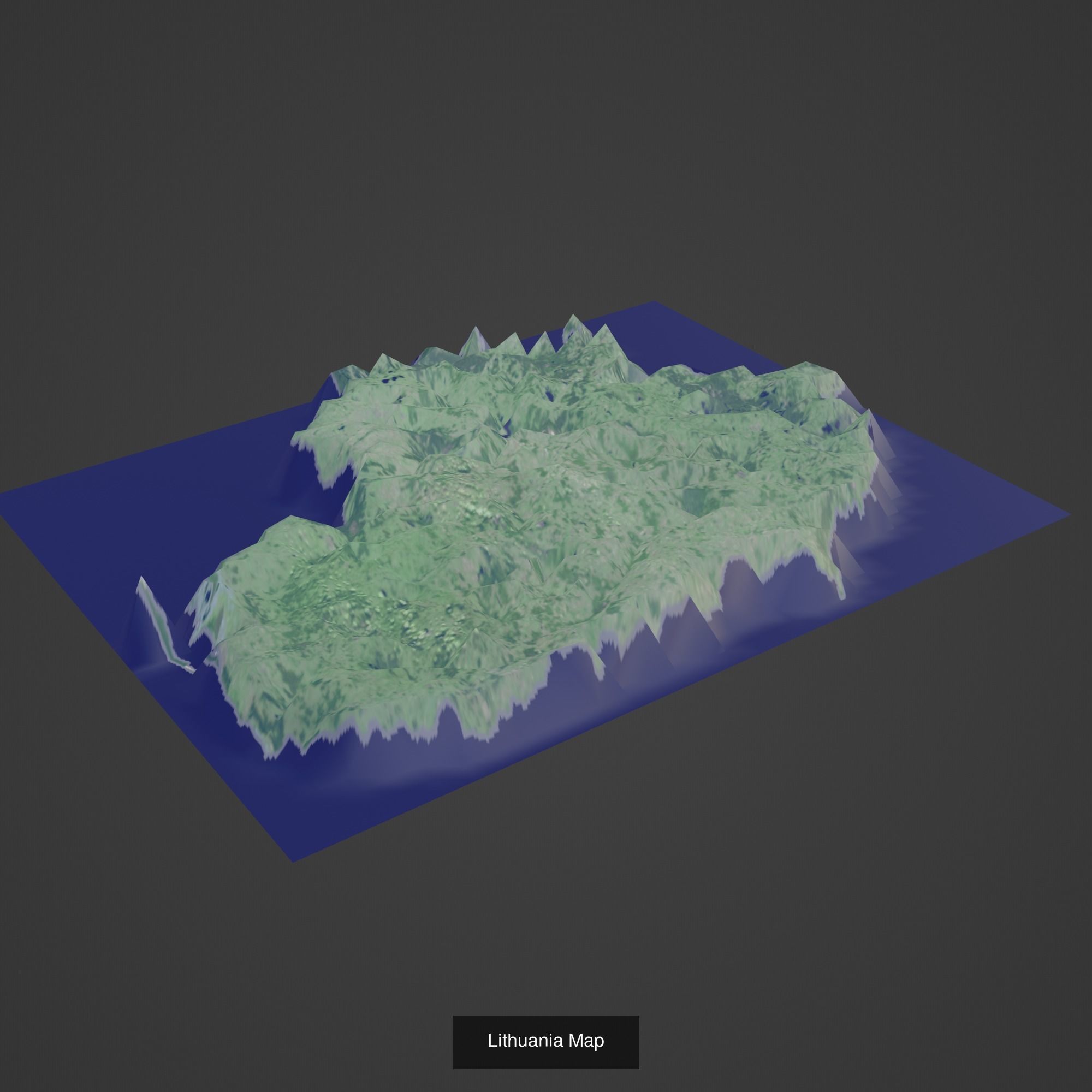All Countries Map Topography Printing Models 3D Model Collection_108