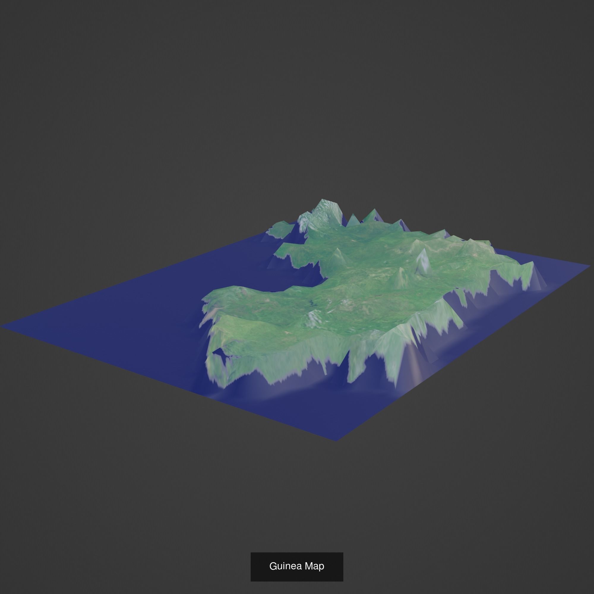 All Countries Map Topography Printing Models 3D Model Collection_79