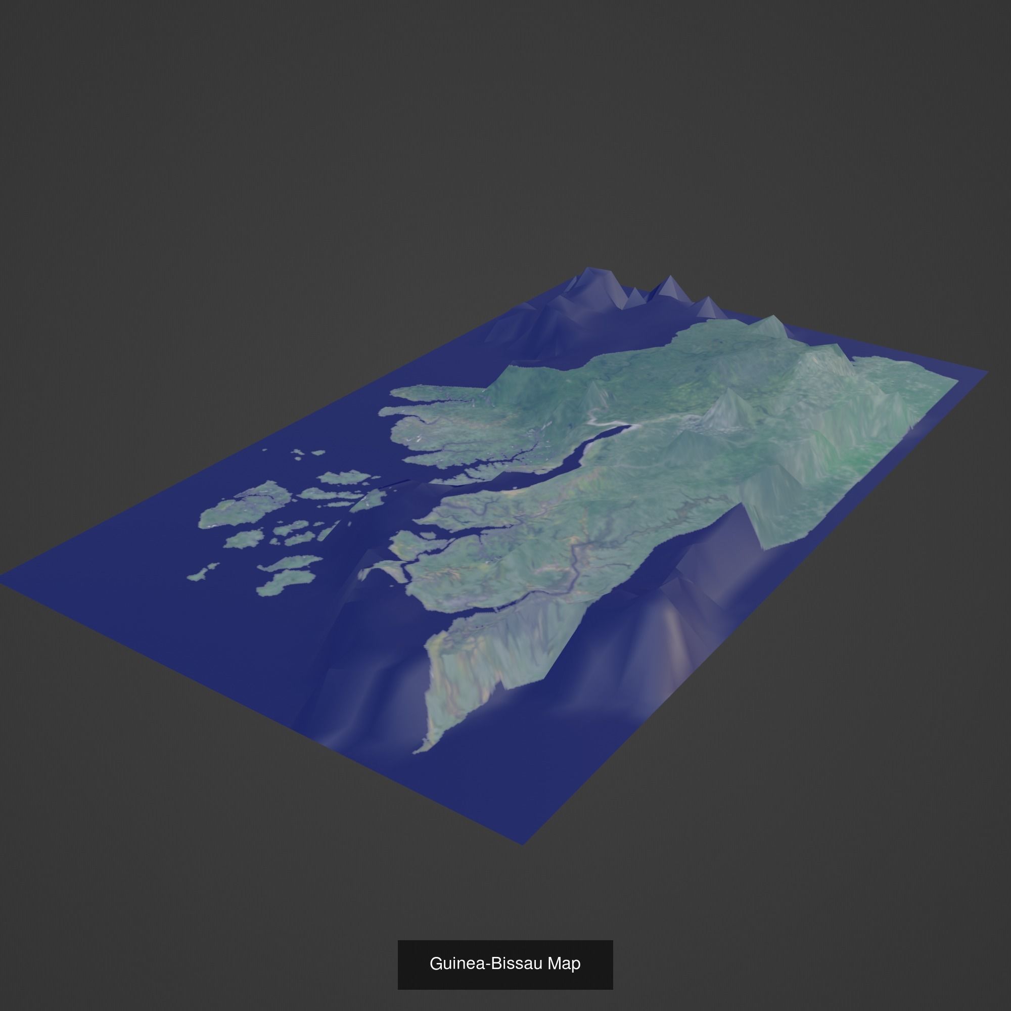 All Countries Map Topography Printing Models 3D Model Collection_78
