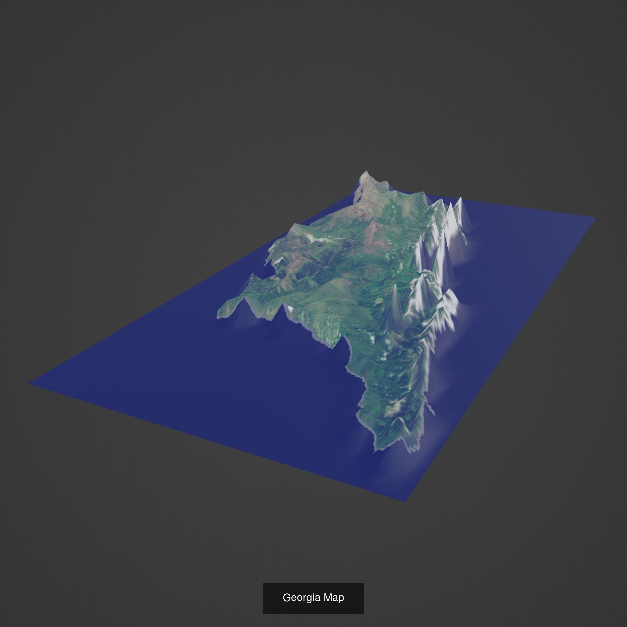 All Countries Map Topography Printing Models 3D Model Collection_72