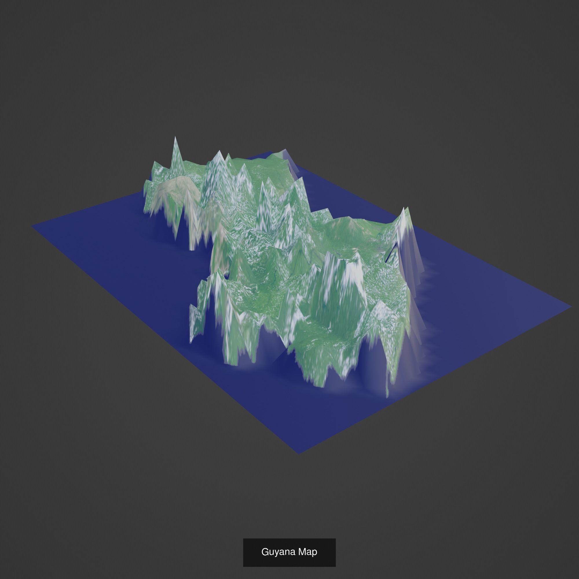 All Countries Map Topography Printing Models 3D Model Collection_80