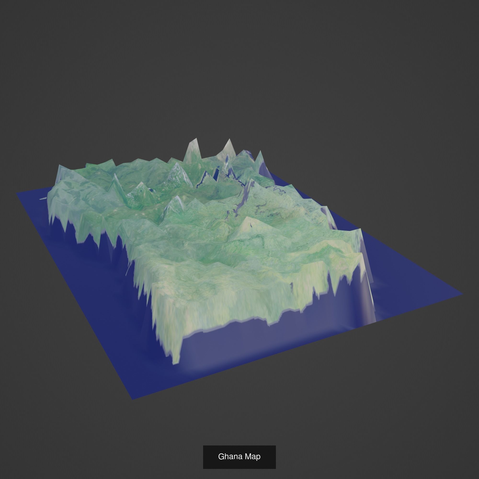 All Countries Map Topography Printing Models 3D Model Collection_74