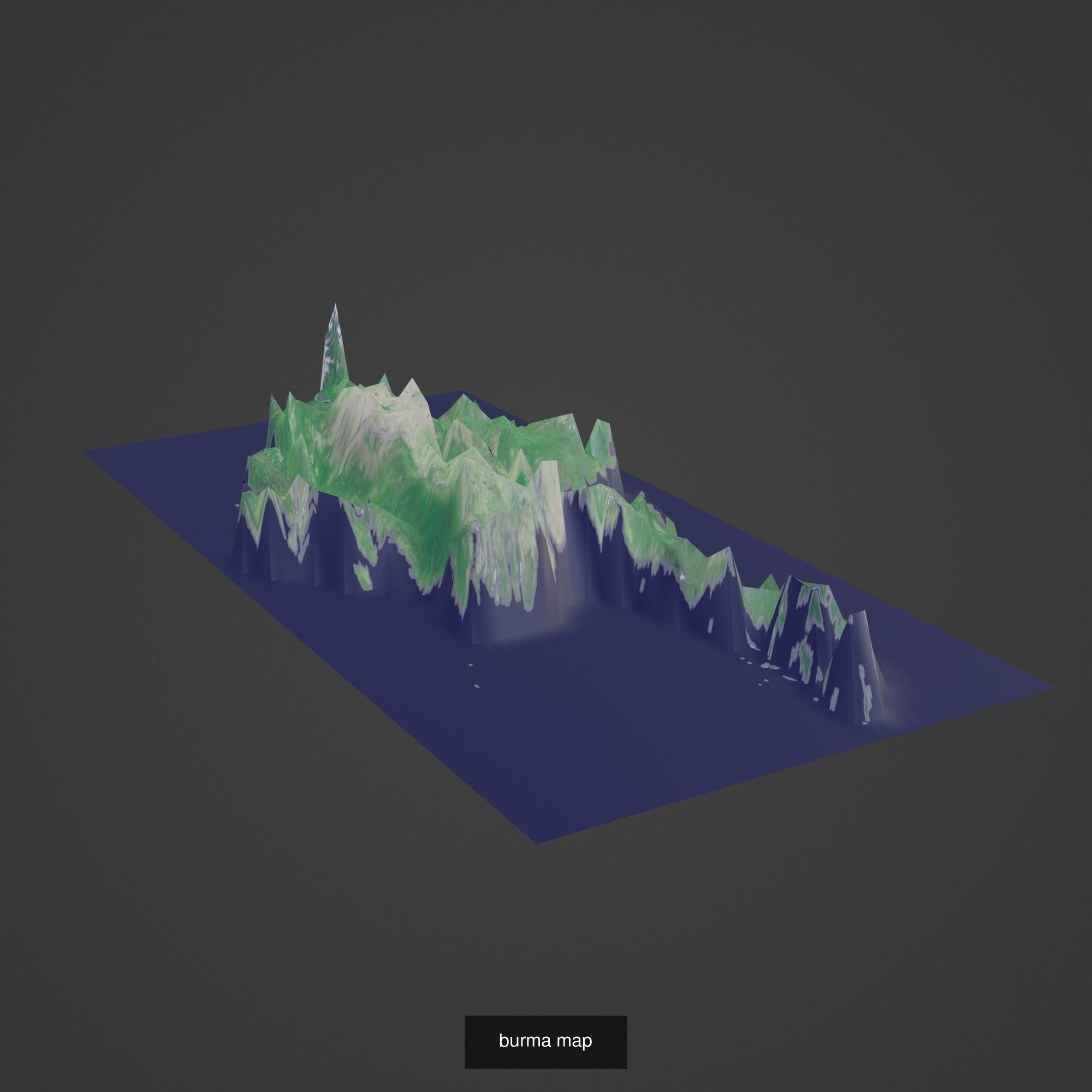 All Countries Map Topography Printing Models 3D Model Collection_39