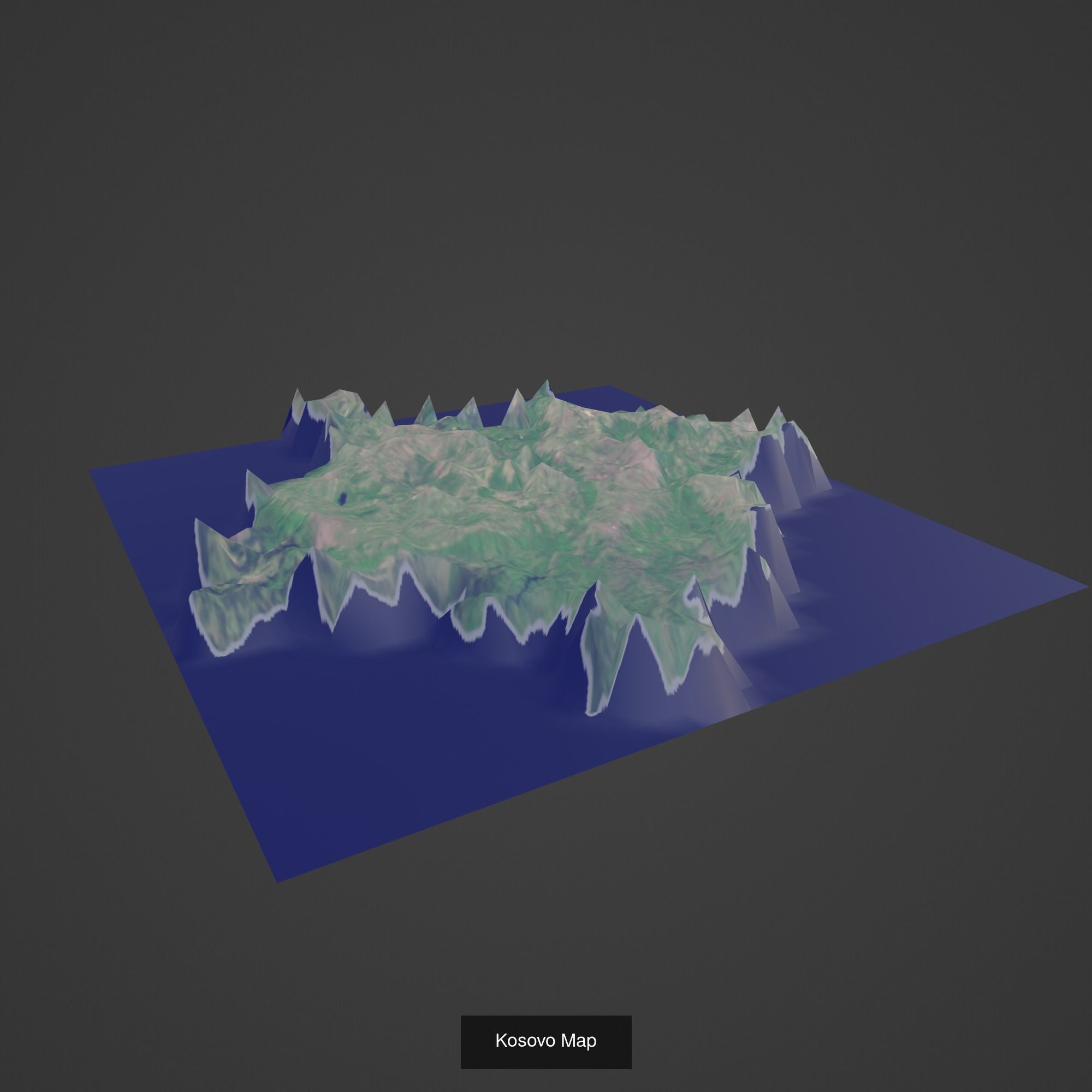 All Countries Map Topography Printing Models 3D Model Collection_98
