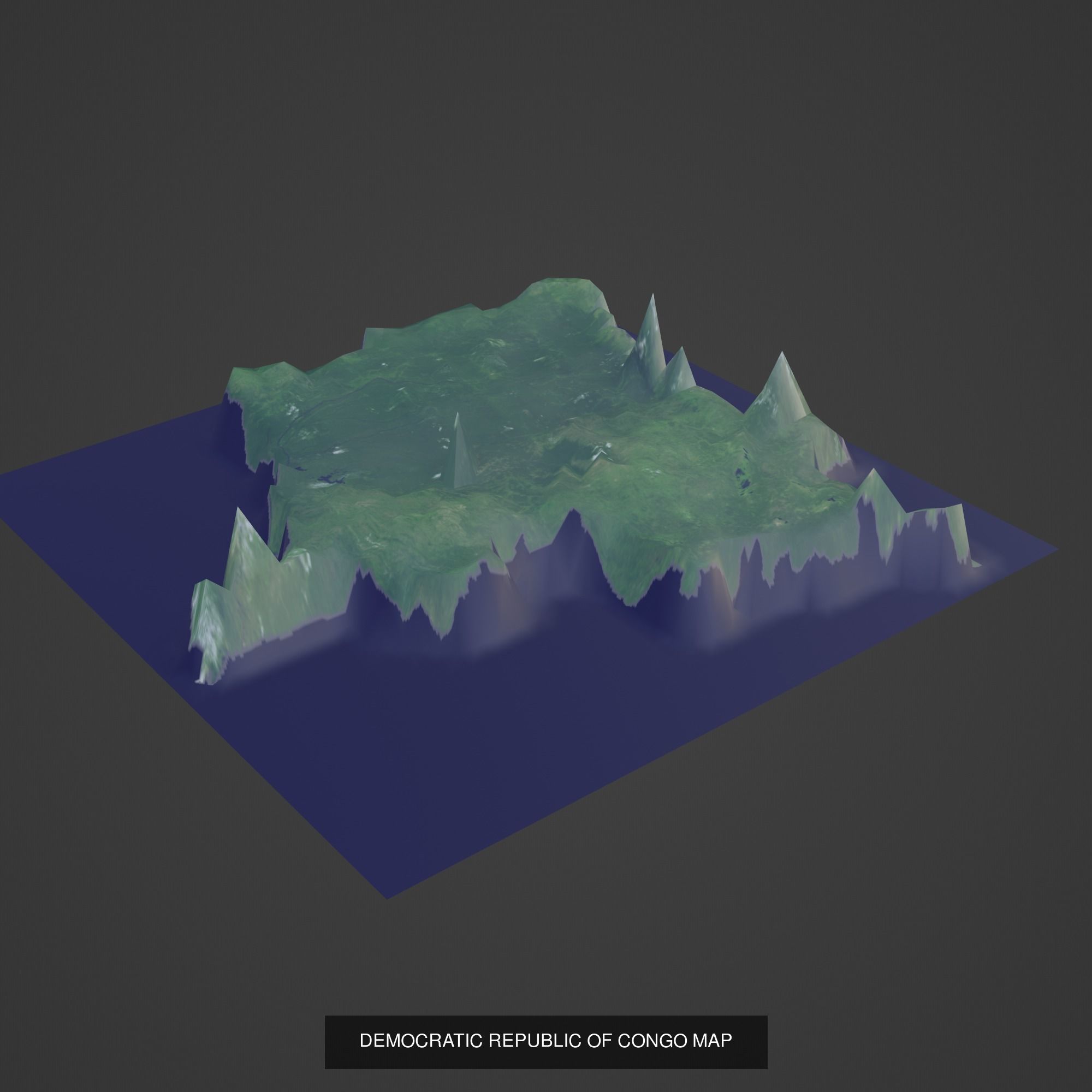 All Countries Map Topography Printing Models 3D Model Collection_55