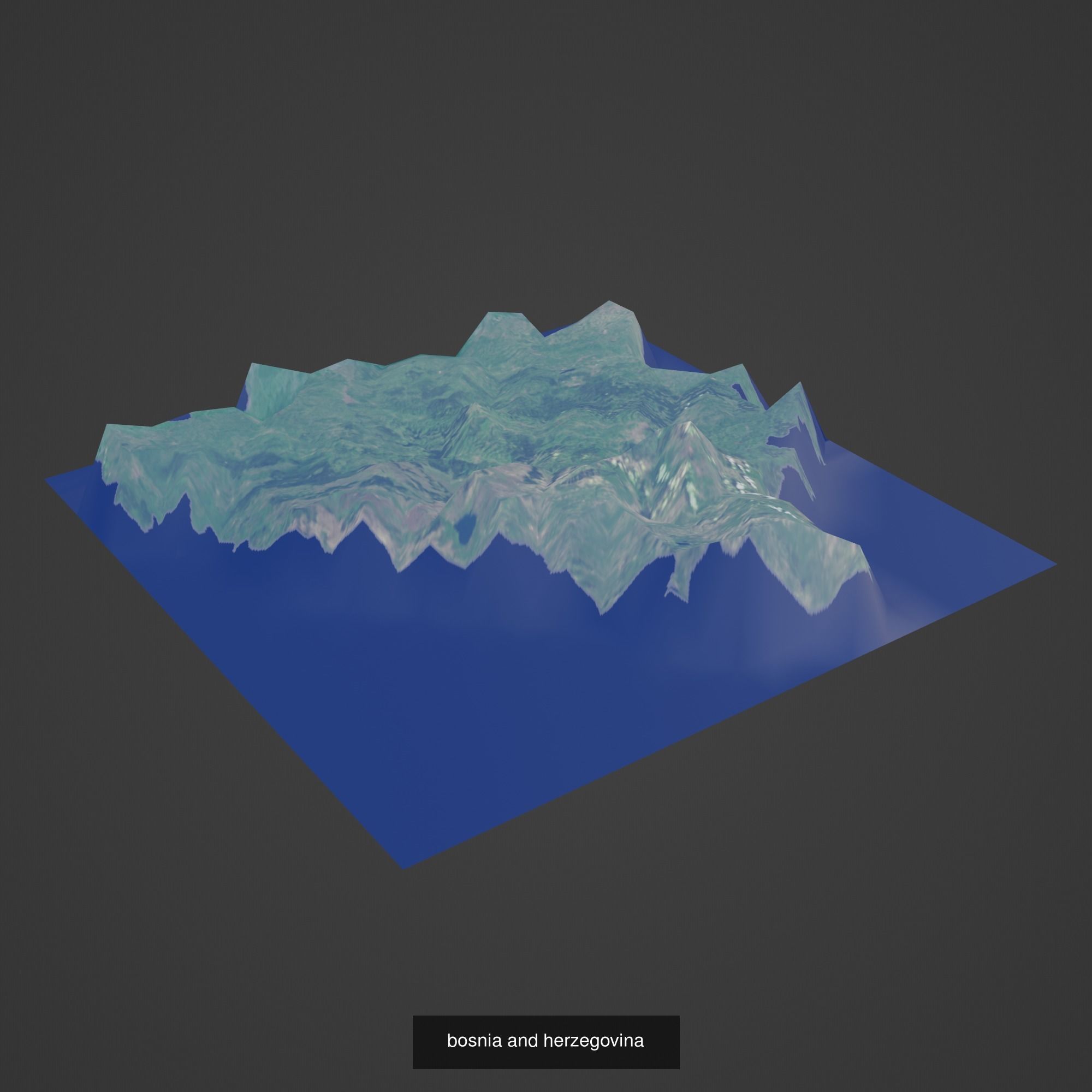 All Countries Map Topography Printing Models 3D Model Collection_33