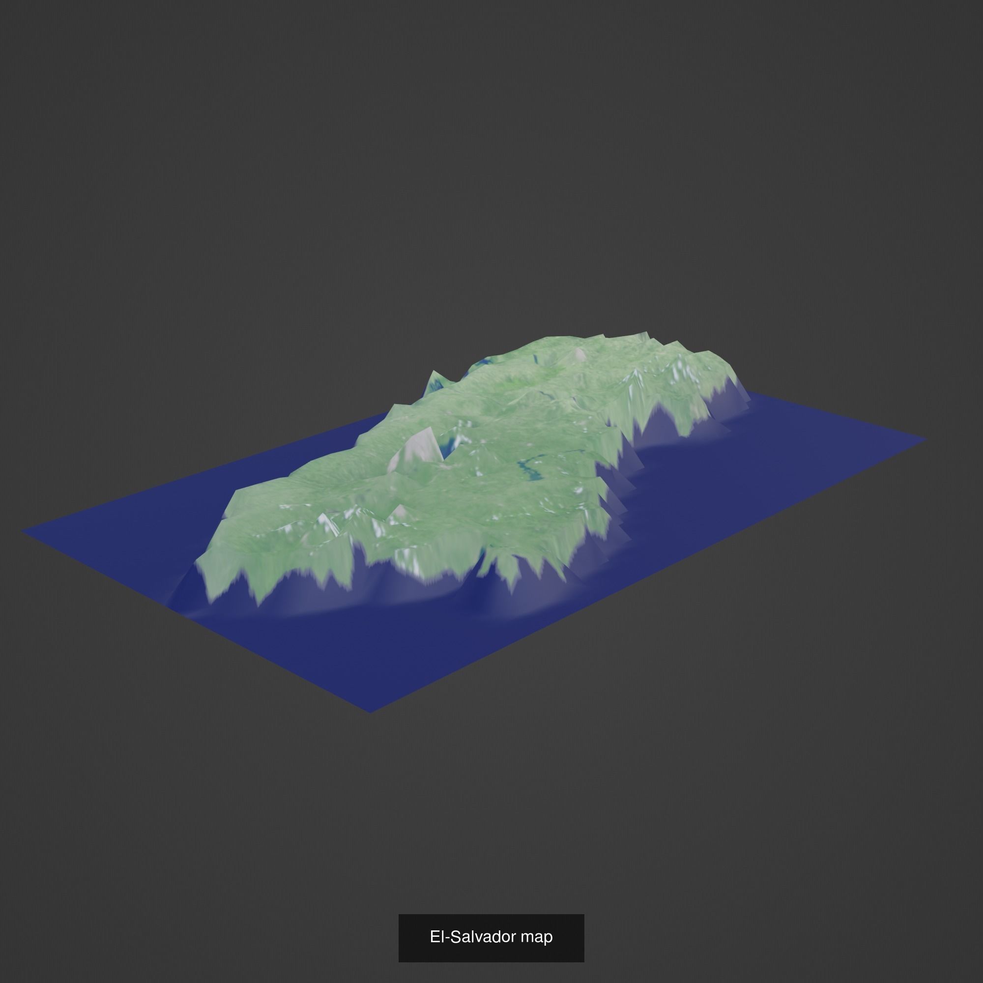 All Countries Map Topography Printing Models 3D Model Collection_63
