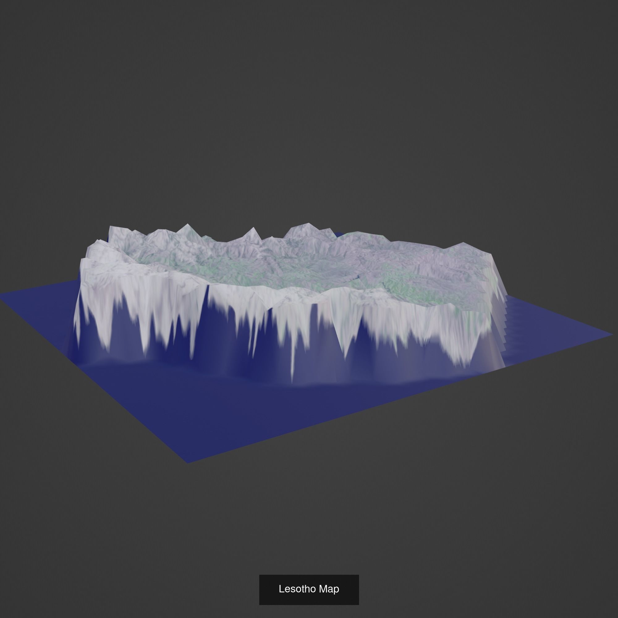 All Countries Map Topography Printing Models 3D Model Collection_104