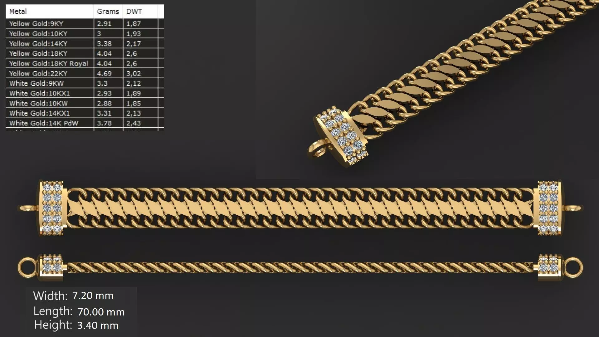 Turkish chain 14 3D print model_0