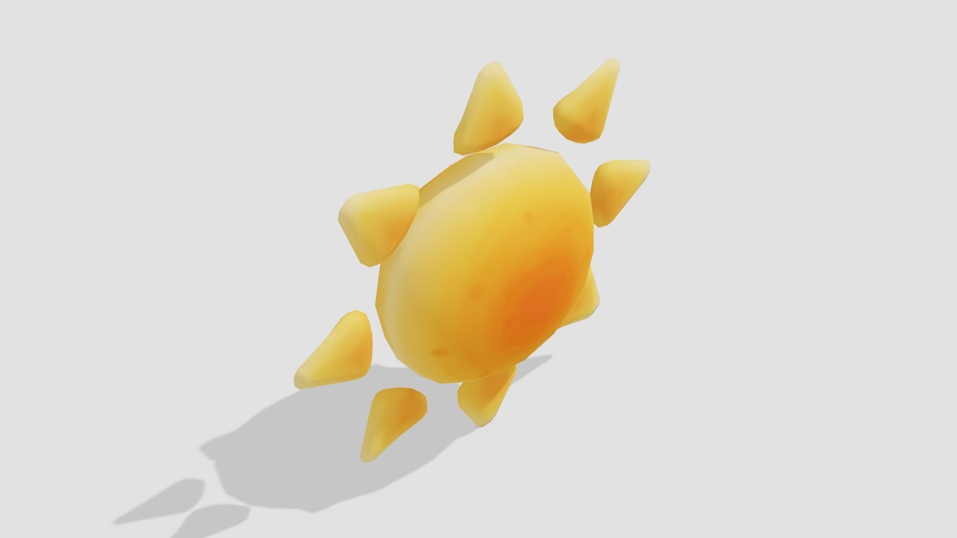Sun Simple - Hand Painted Free 3D model_1