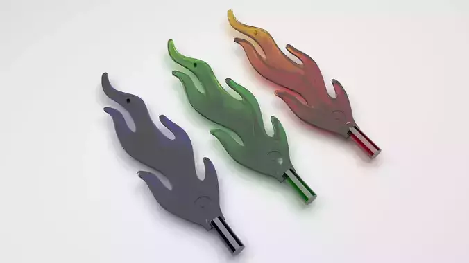 Colored Lego Flames Set
