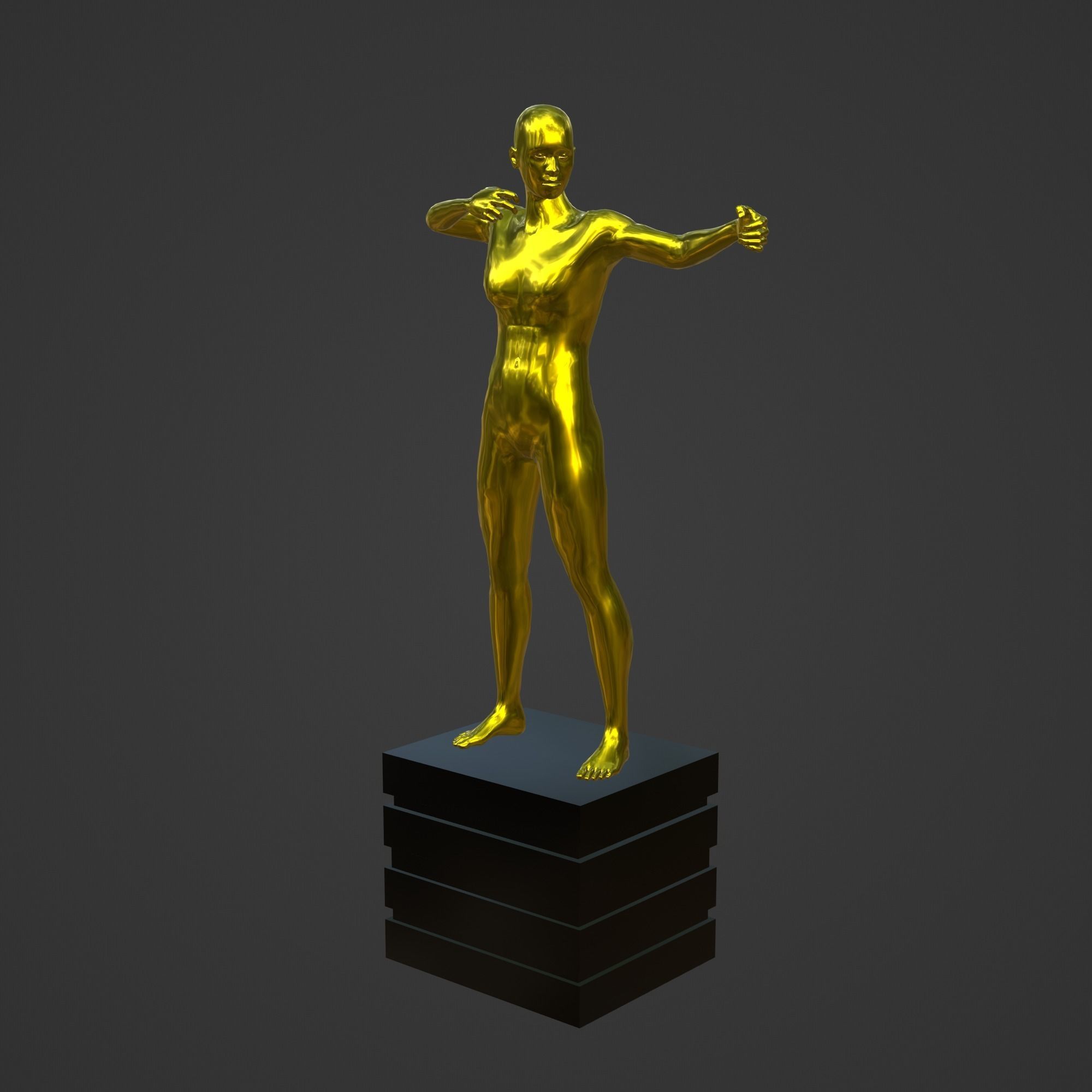 OSCAR AWARD 3D print model_3