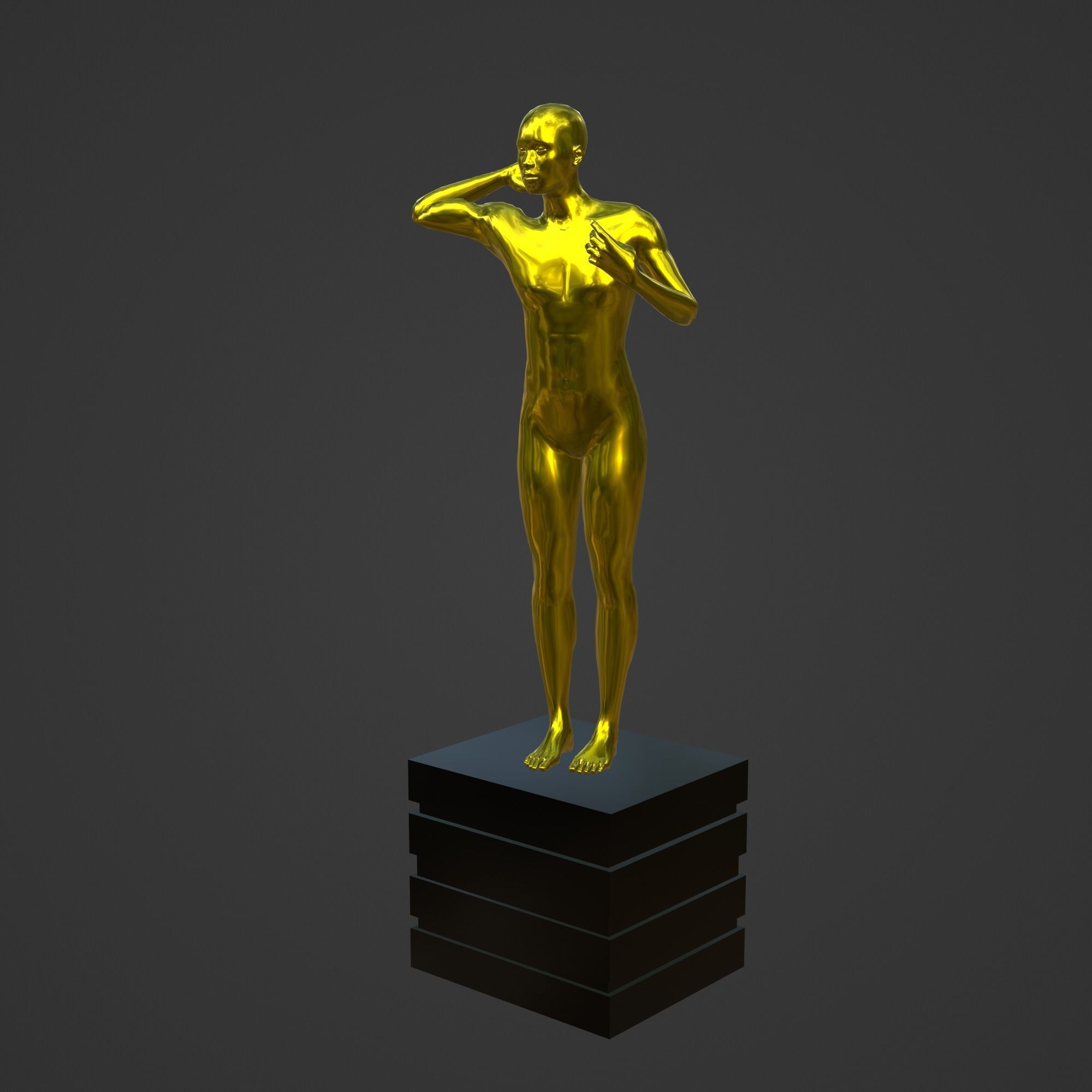 OSCAR AWARD 3D print model_3