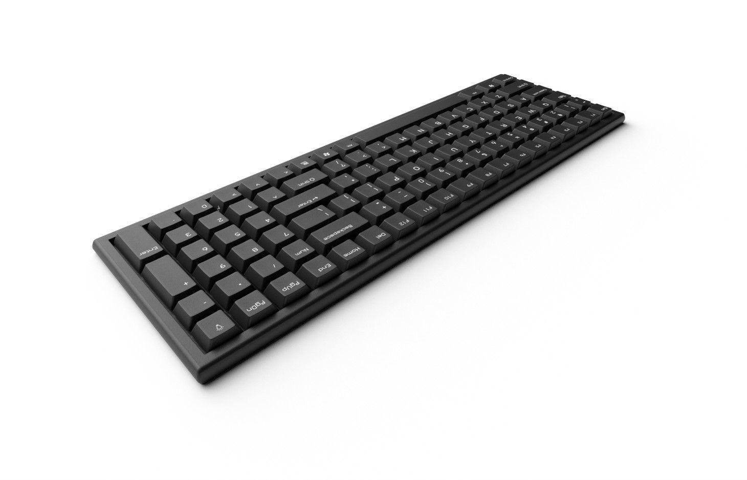 Pc Keyboard M02 Low-poly 3D model_5