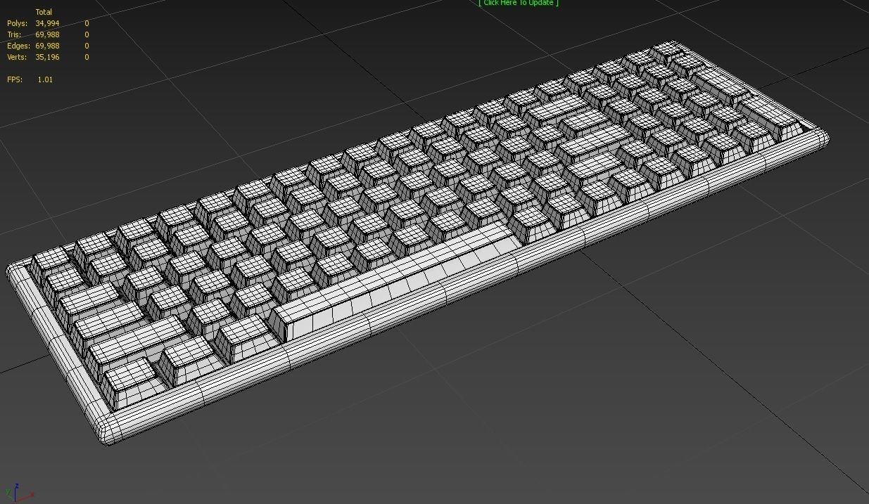Pc Keyboard M02 Low-poly 3D model_7