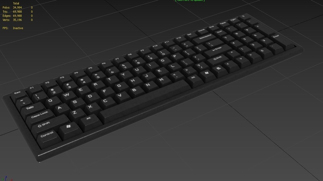 Pc Keyboard M02 Low-poly 3D model_2