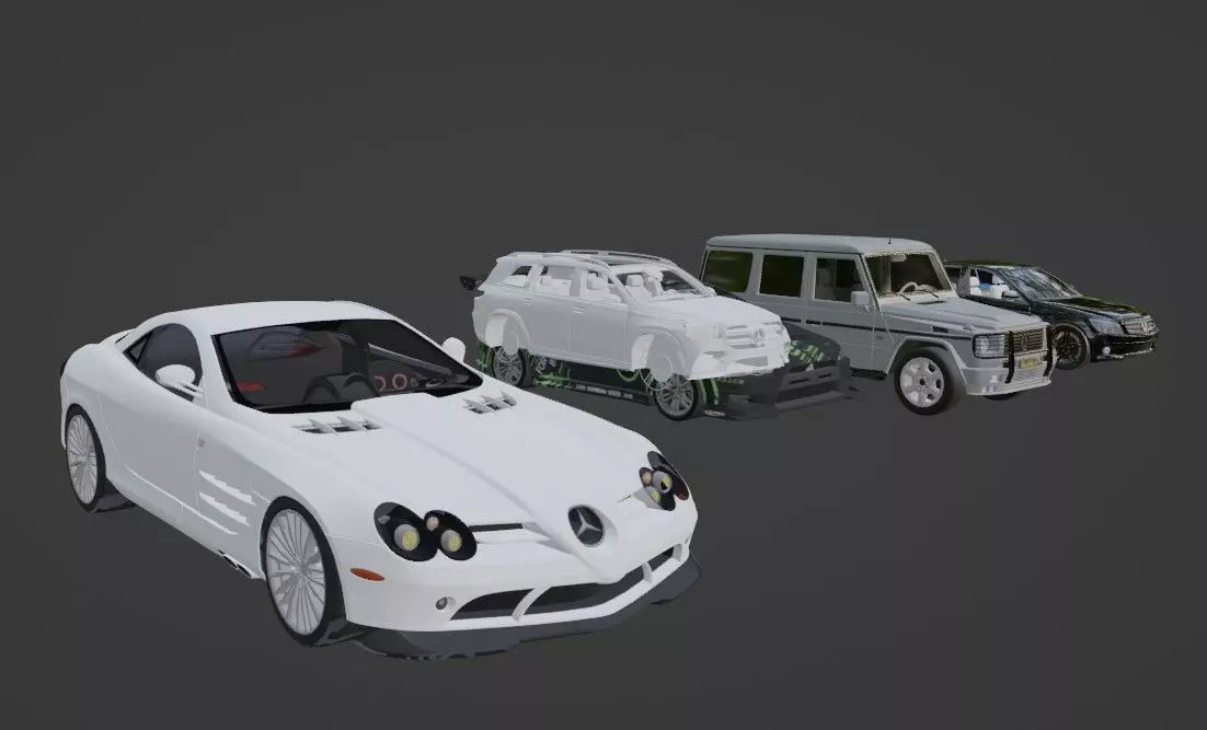 Car collection Free 3D model