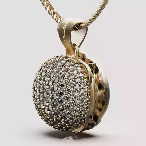 Burger  pendant silver gold printable jewelry 3D model 3D print model