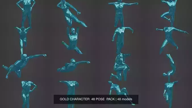 GOLD CHARACTER  48 POSE  PACK