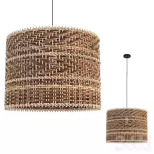 Bali decor rattan chandeler 