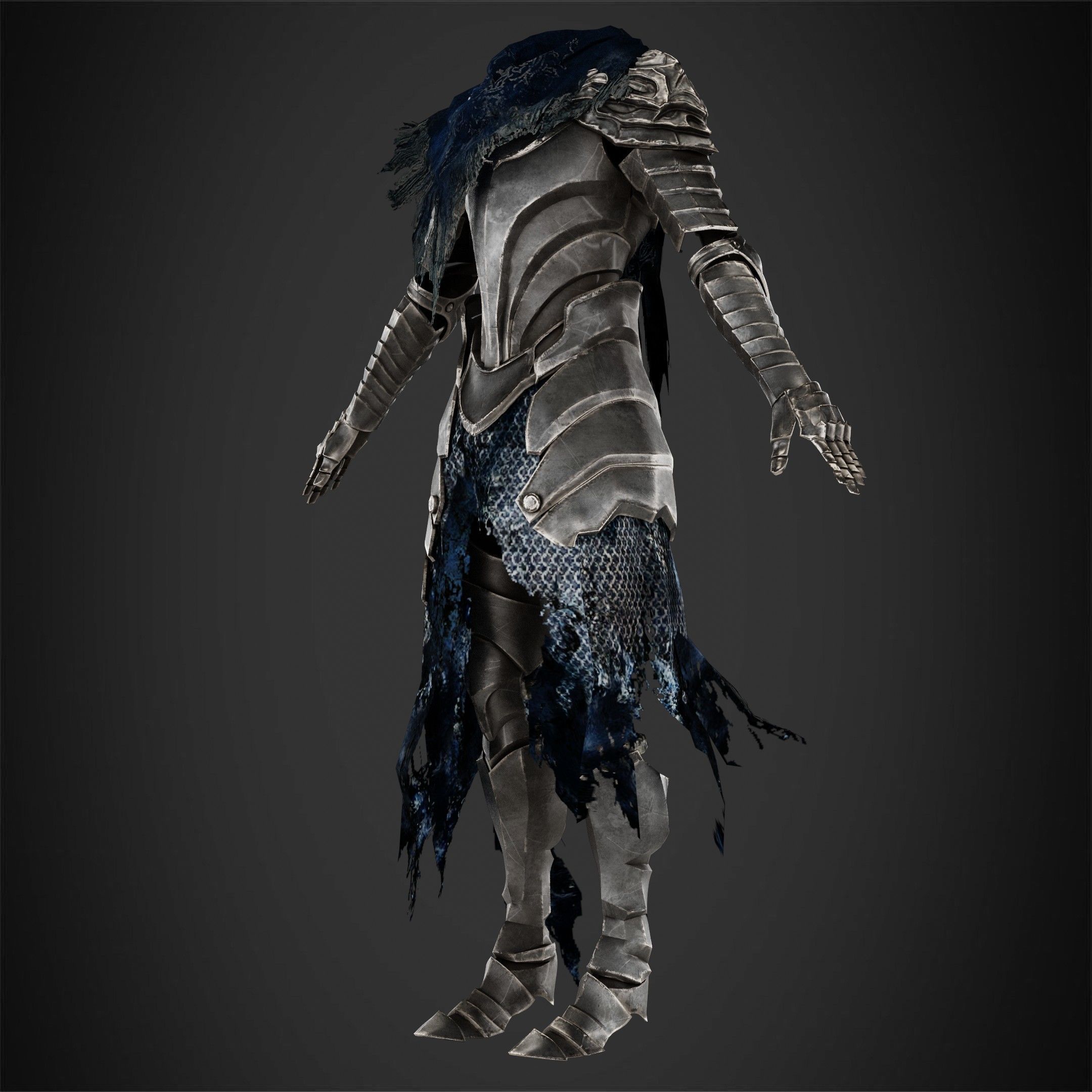 Dark Souls Knight Artorias Abysswalker Armor for Cosplay 3D print model_3