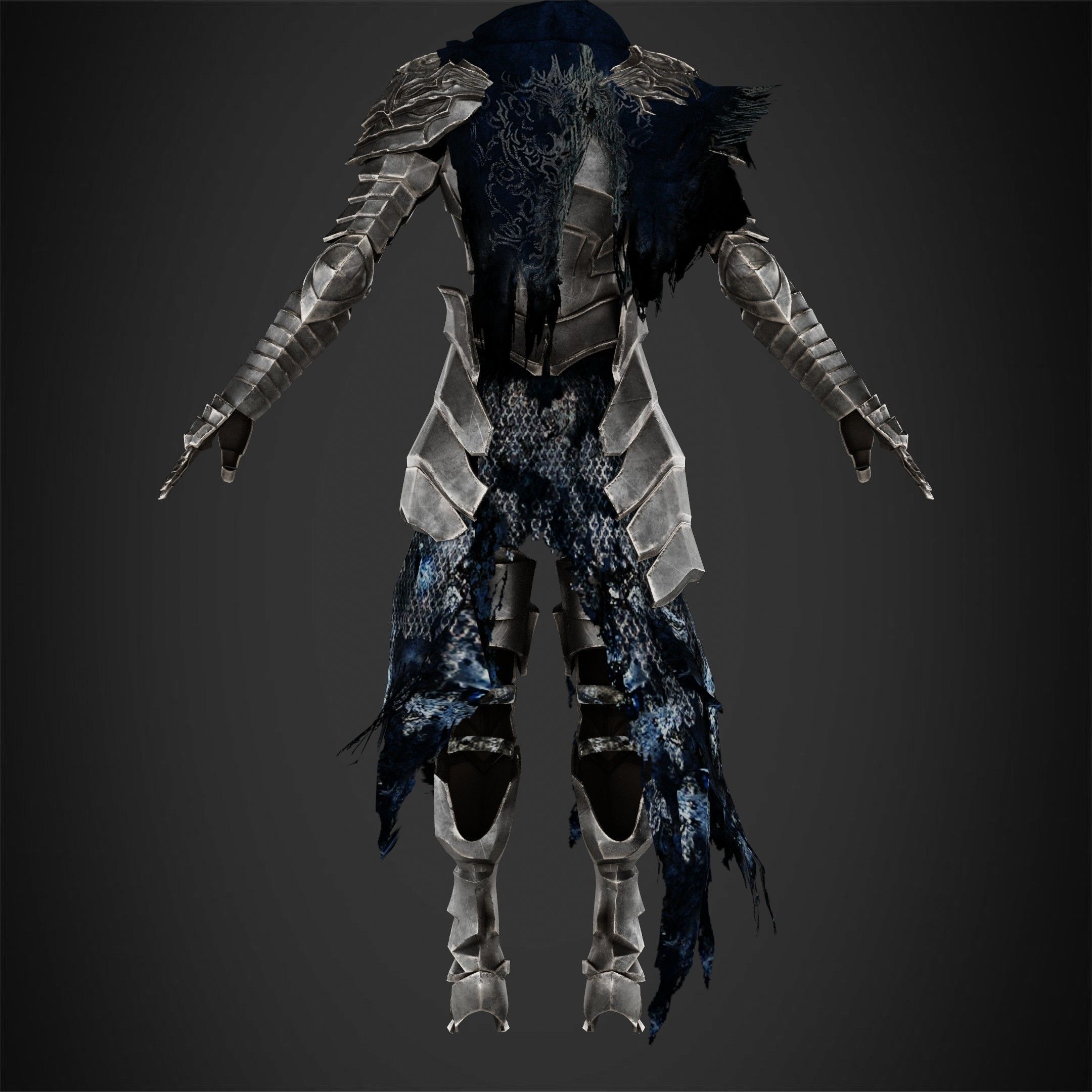 Dark Souls Knight Artorias Abysswalker Armor for Cosplay 3D print model_6