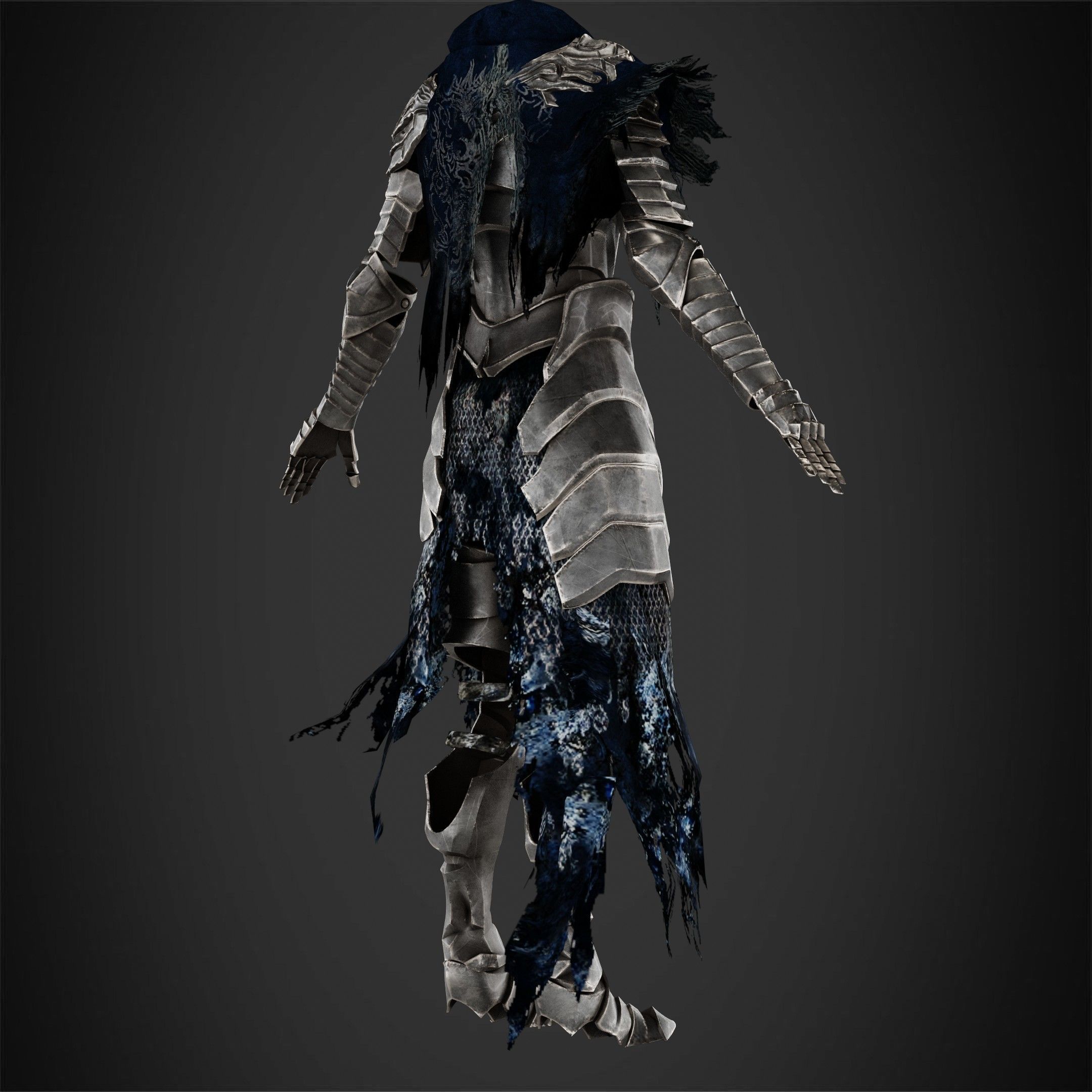 Dark Souls Knight Artorias Abysswalker Armor for Cosplay 3D print model_7