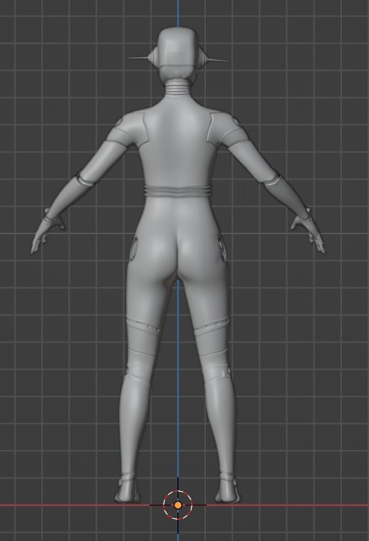 Women Robot Hajime Sorayama 3D model_6