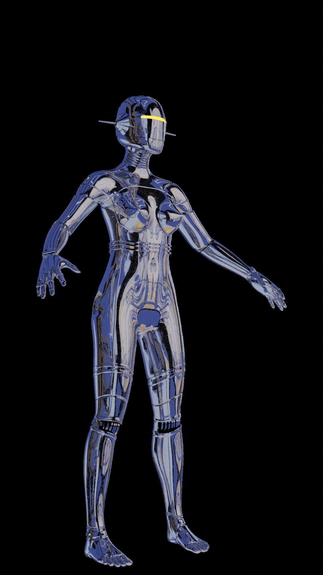 Women Robot Hajime Sorayama 3D model_3