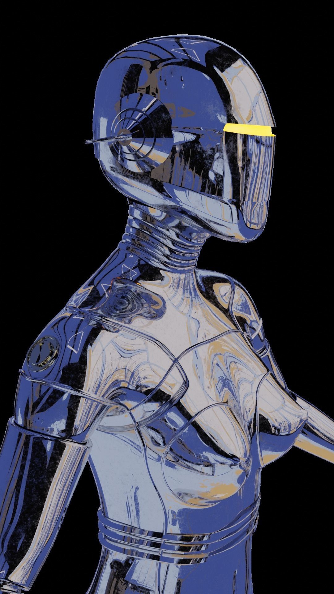 Women Robot Hajime Sorayama 3D model_2