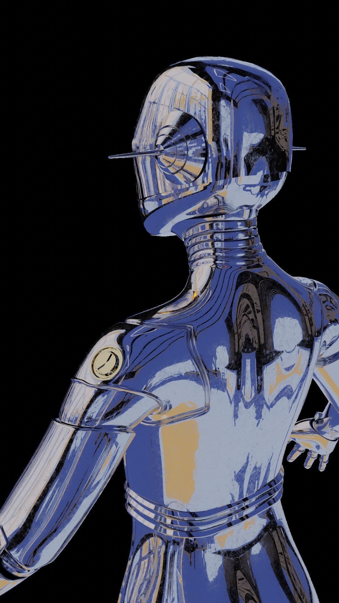 Women Robot Hajime Sorayama 3D model_5