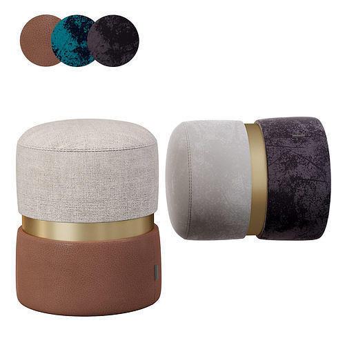 Poufs  Low-poly 3D model